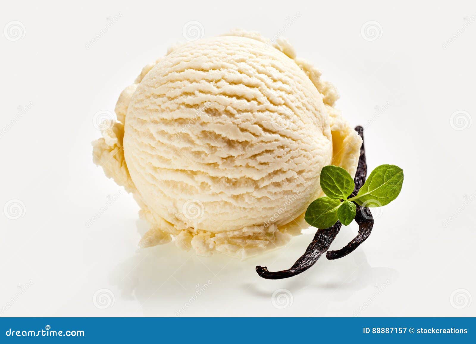 scoop of vanilla ice cream with vanilla beans