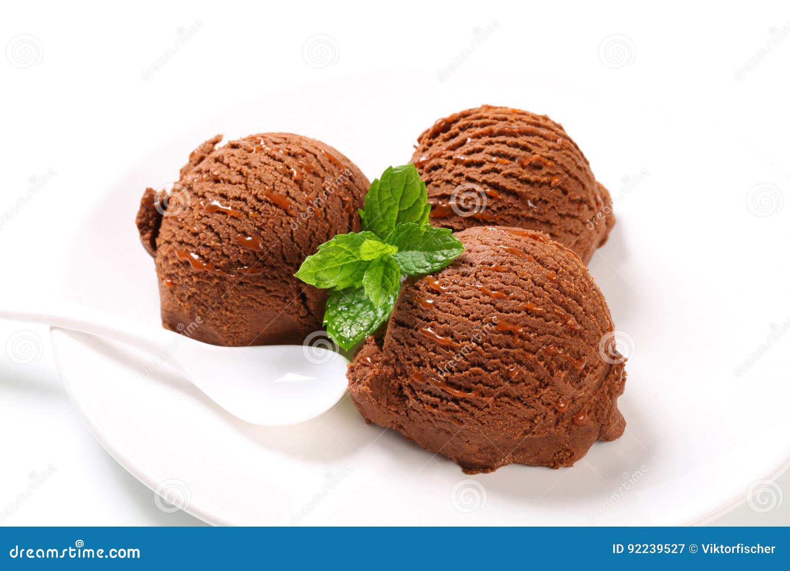 Scoops of Chocolate Ice Cream Stock Image Image of closeup, coffee
