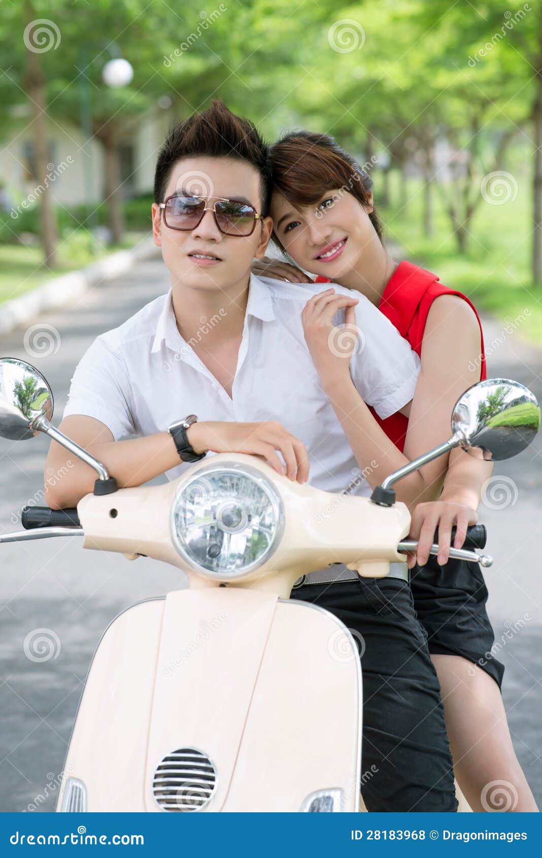 Scooter date stock photo. Image of modern, embracing 28183968