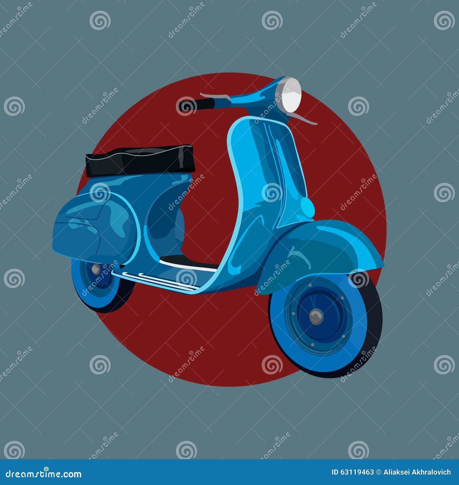 Scooter de bleu de vecteur illustration de vecteur. Illustration du