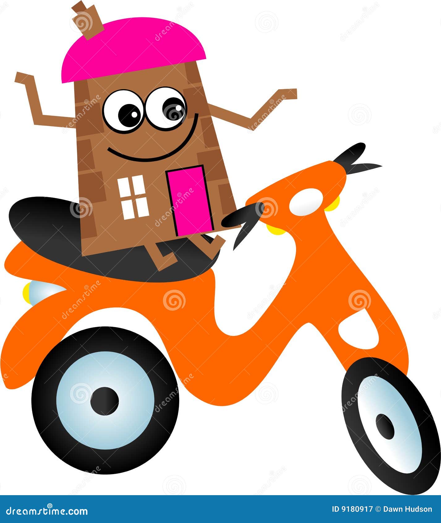 Scooter house stock illustration. Illustration of transportation 9180917