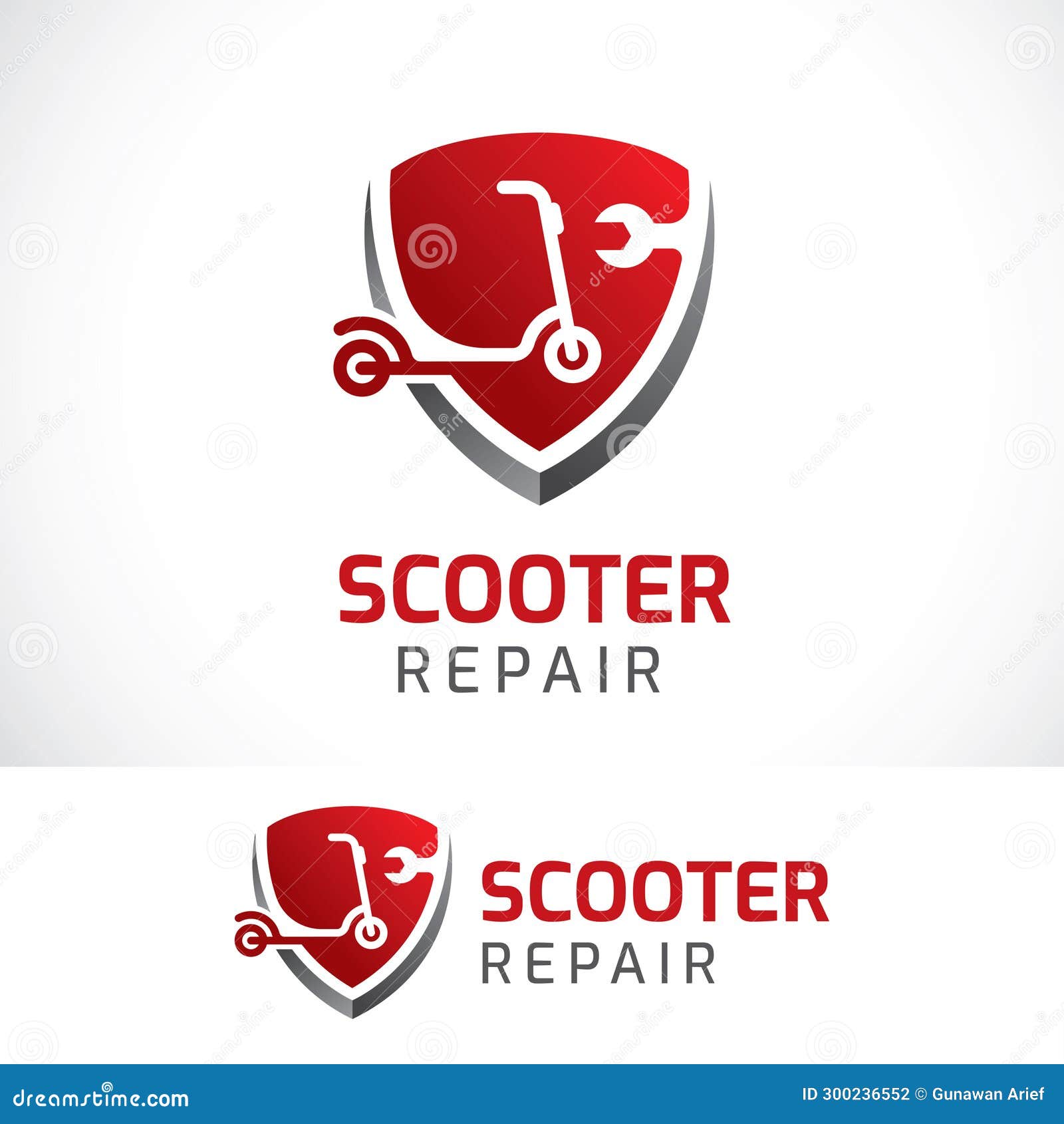Scooter Repair Logo Design Template Stock Illustration Illustration