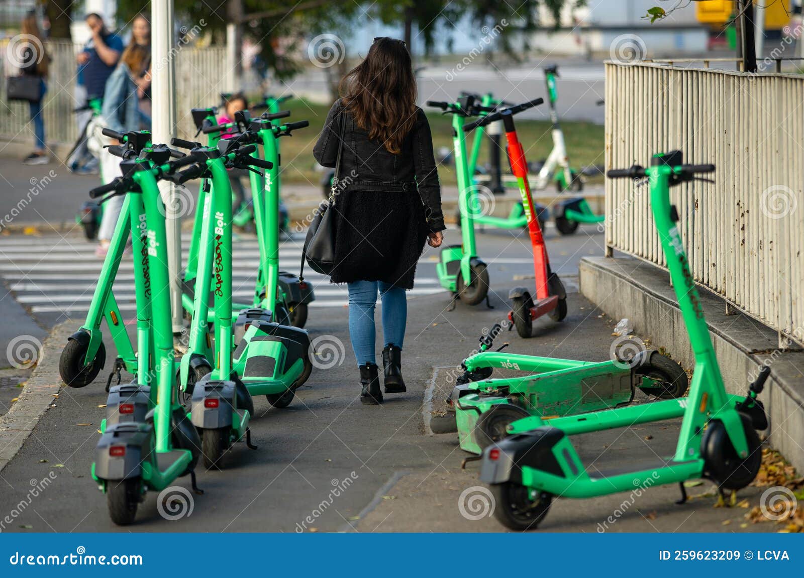 Scootersharing System in Bucharest, Romania Editorial Stock Image