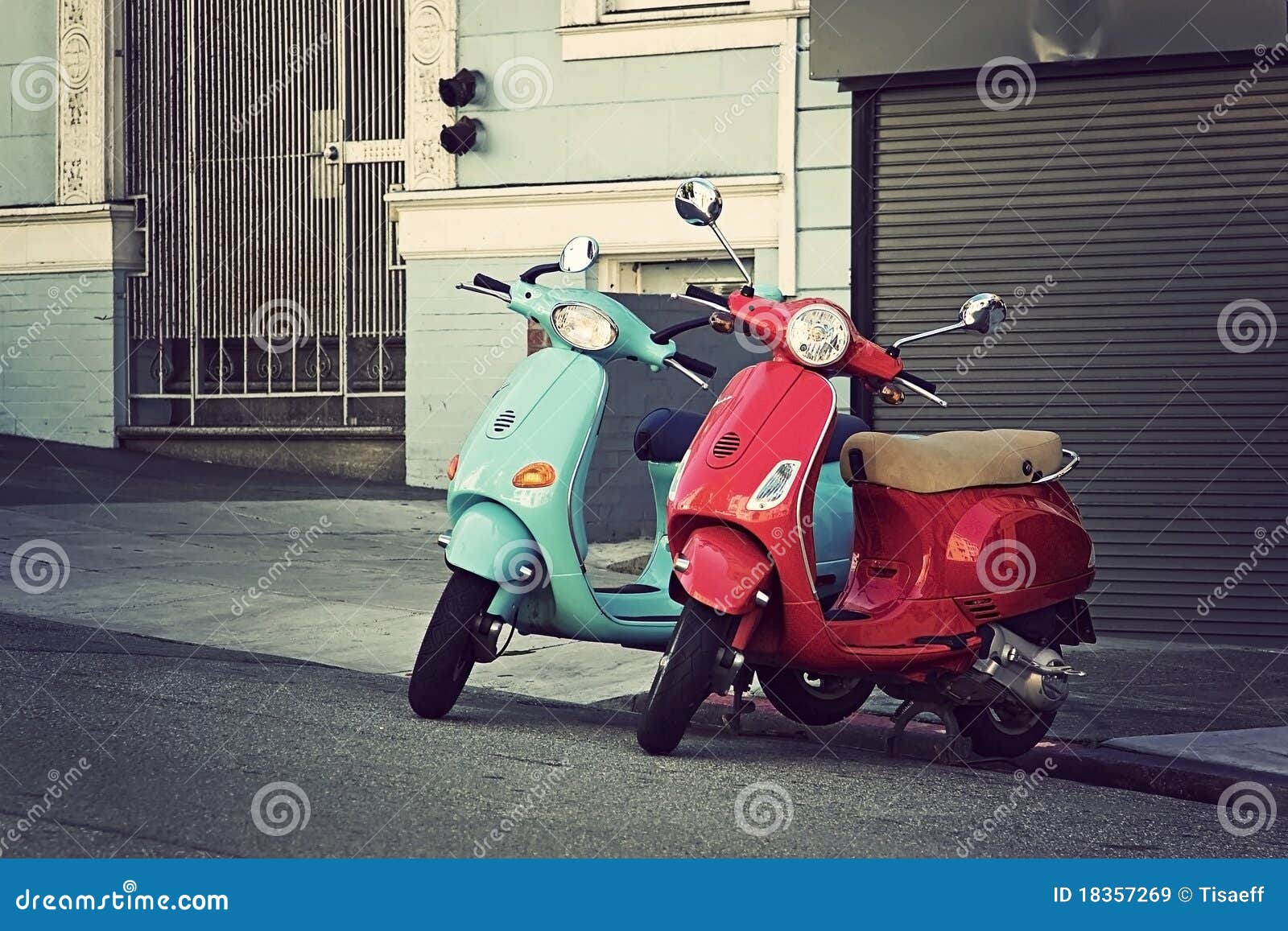 Scooter style of life stock image. Image of road, architecture - 18357269