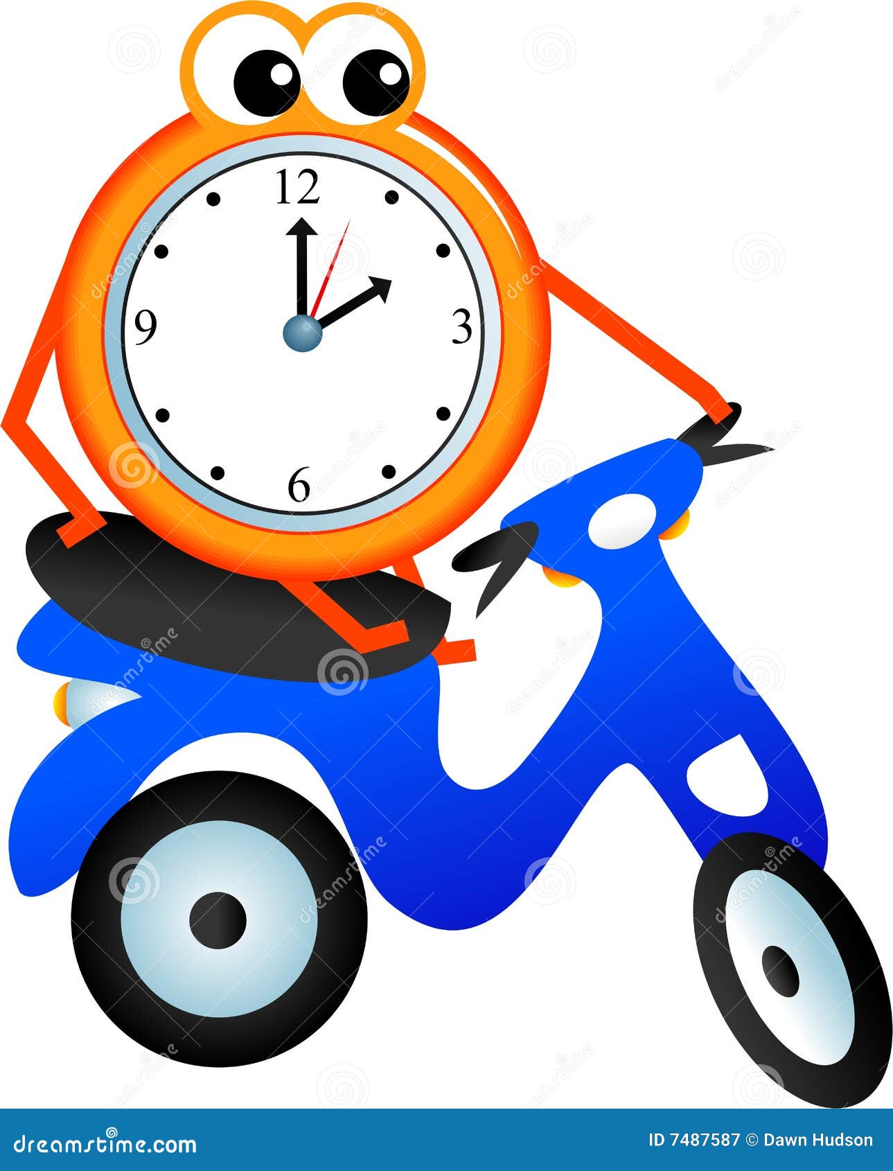 Scooter time stock illustration. Illustration of moped 7487587