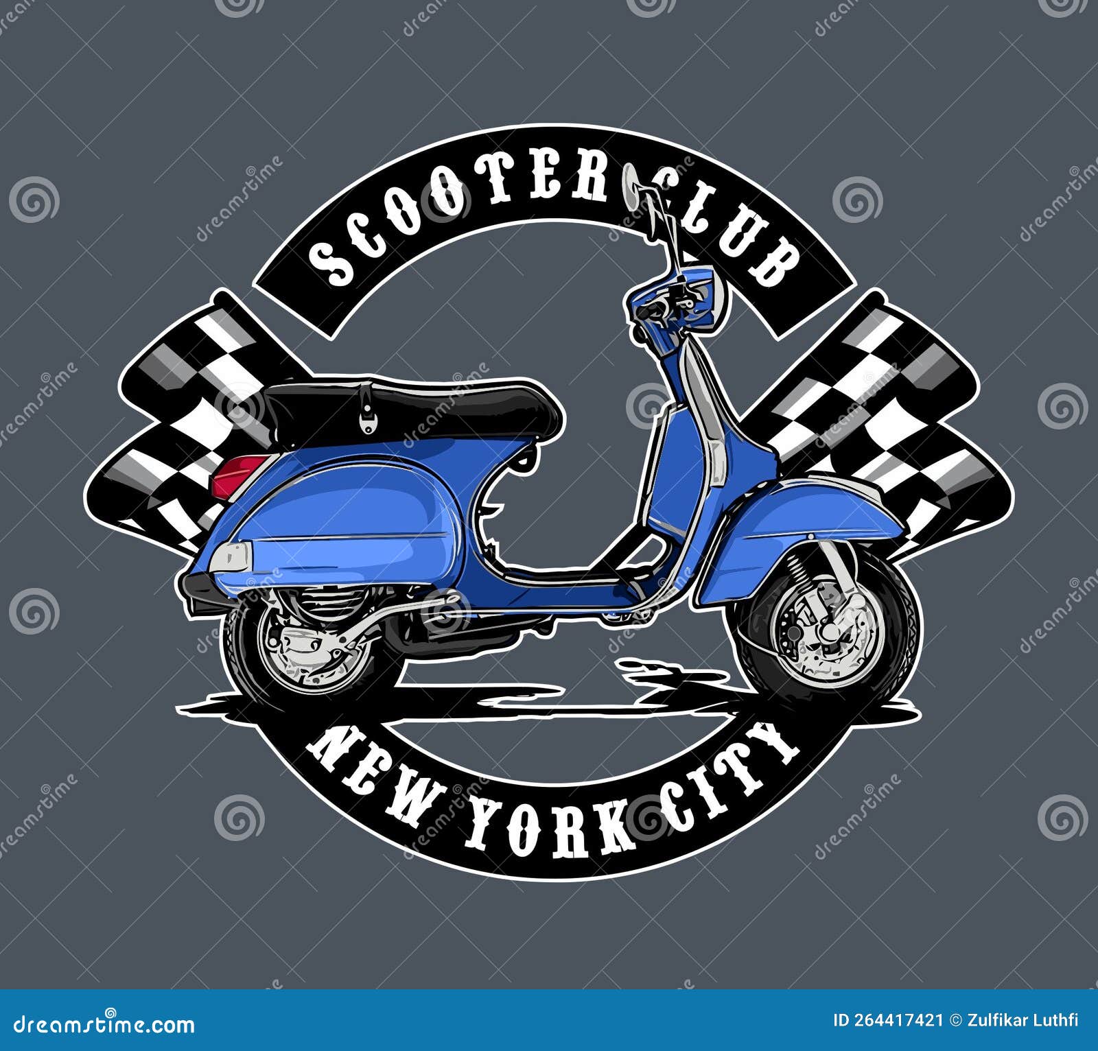 Scooter for graphic design stock vector. Illustration of sign 264417421