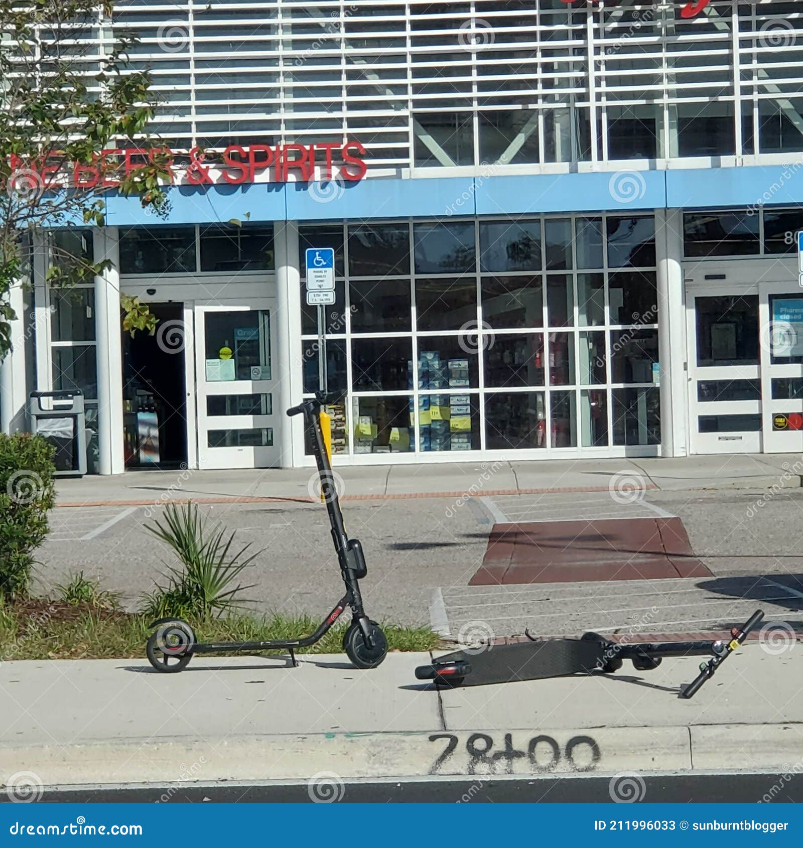Scooters Parked Outside of a Store in Orlando Florida Editorial Stock
