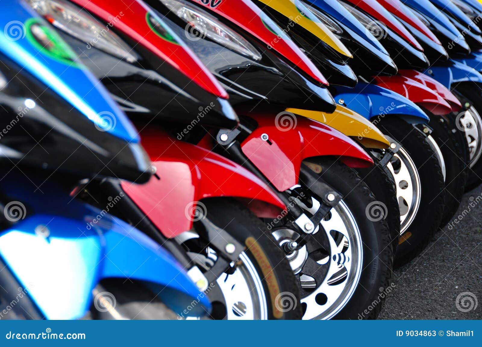 Scooters for rent stock image. Image of lend, moped, mopeds 9034863