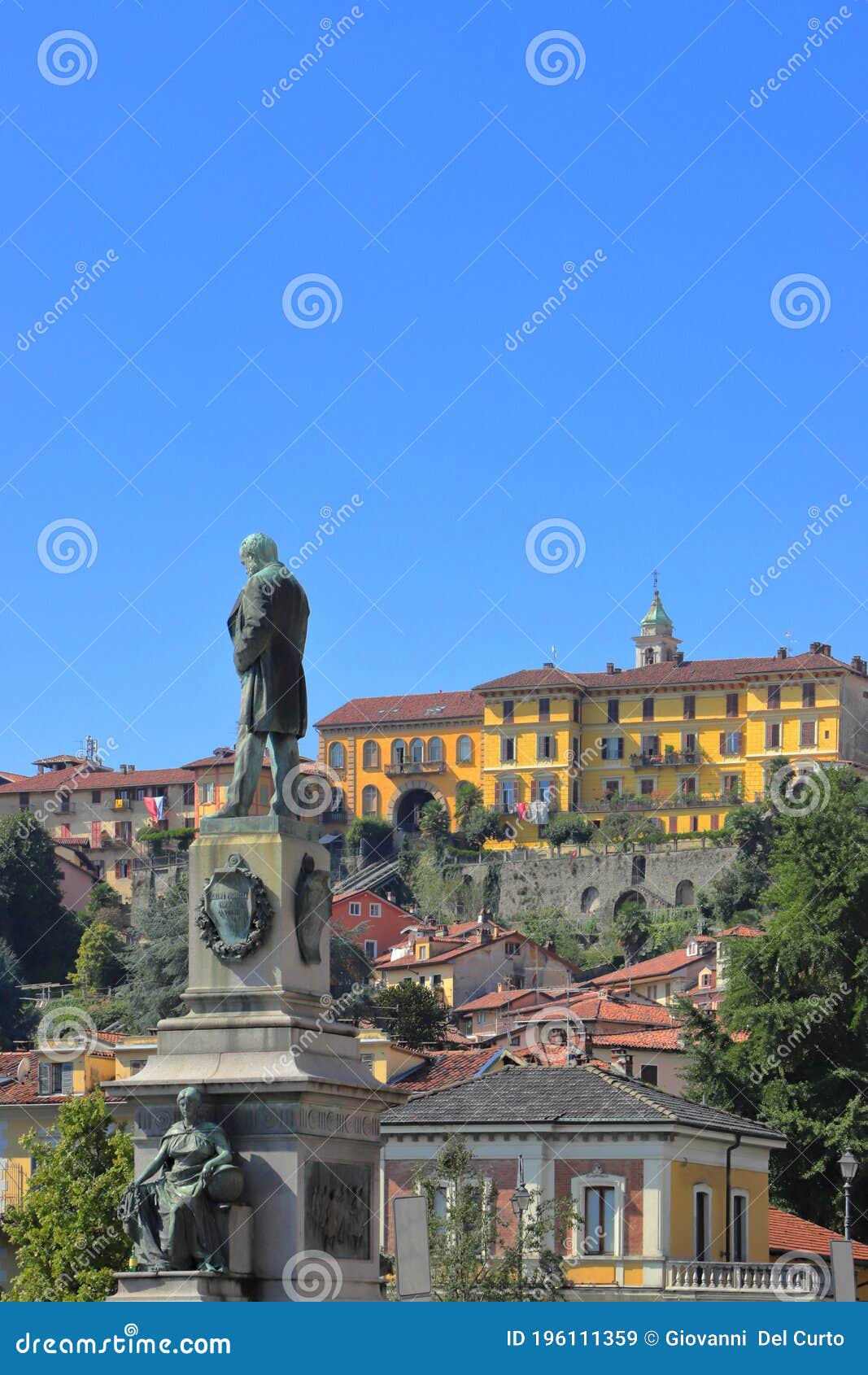 scorcio di biella in italia, view of  biella city in italy