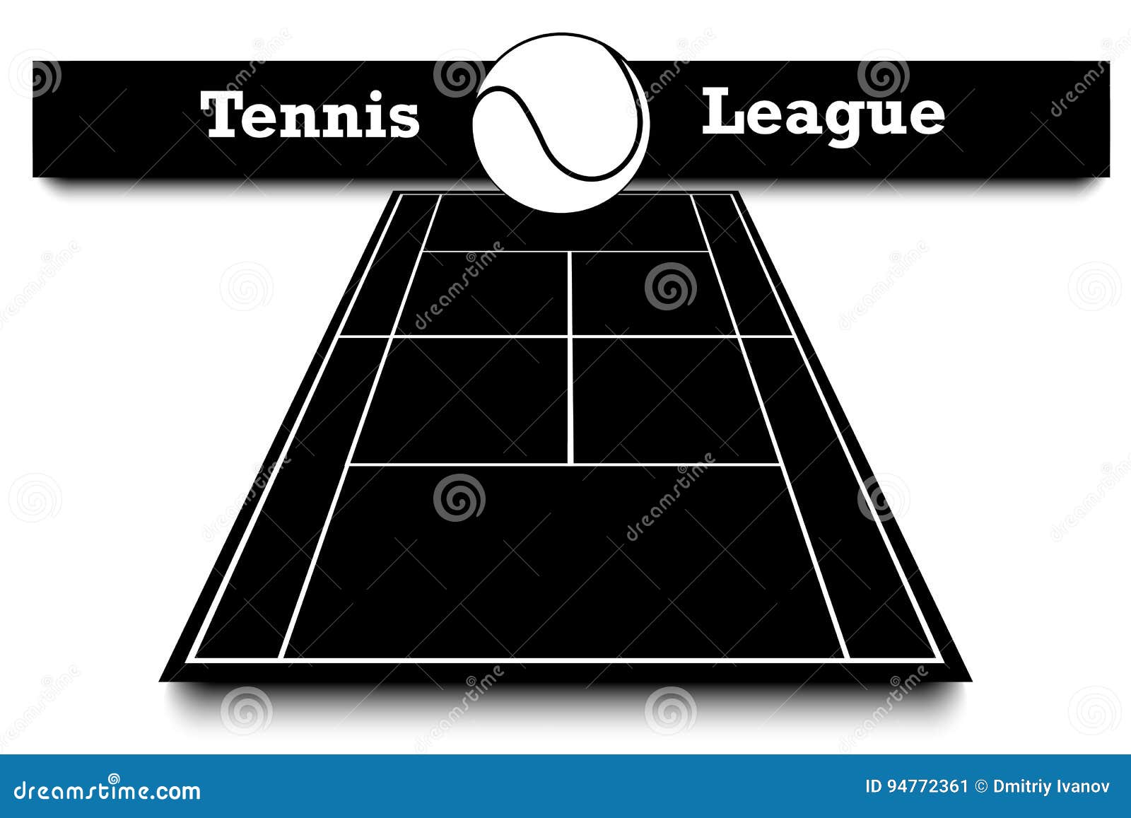 Score of the tennis match stock vector