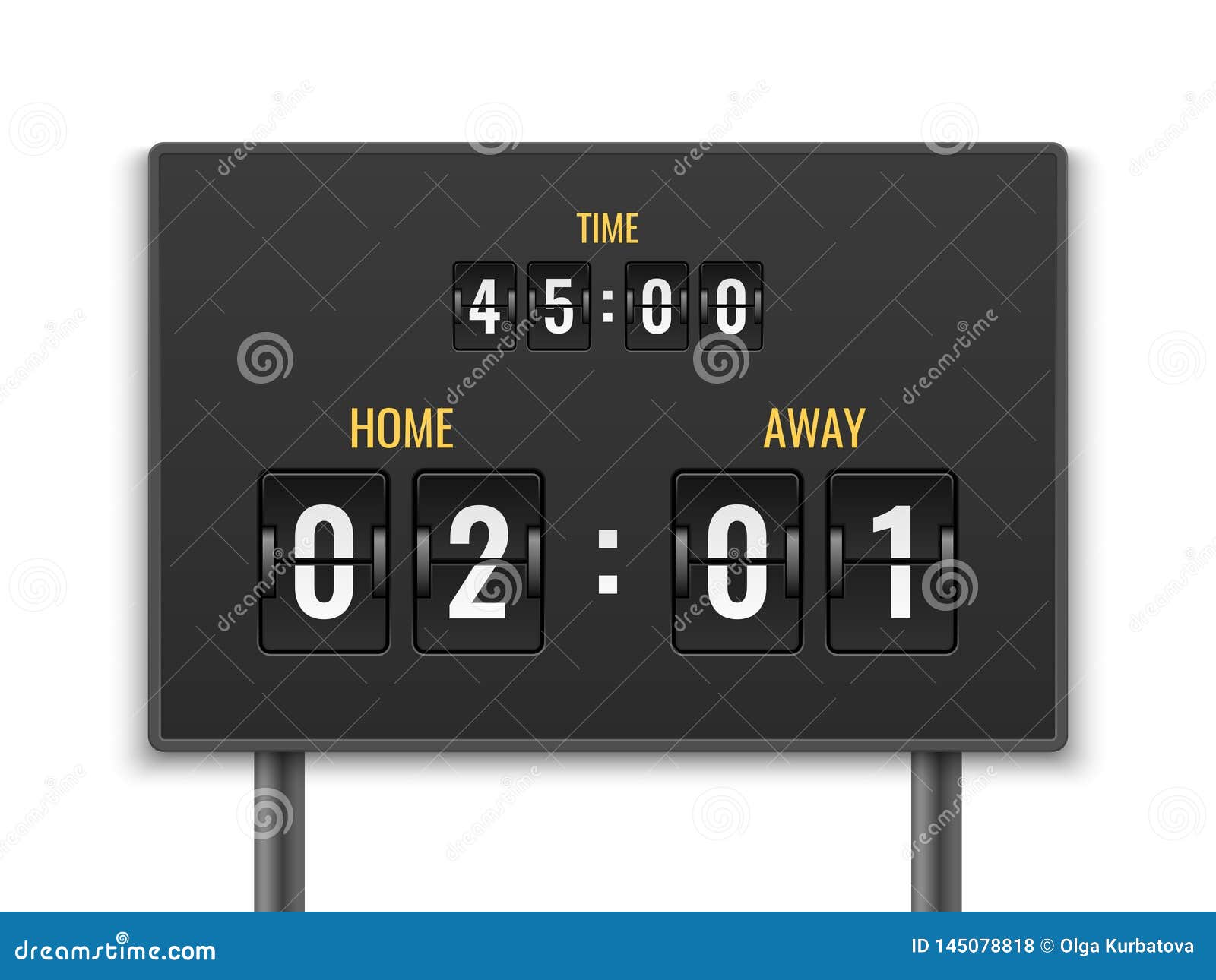 Scoreboard. Number Count Timer Numeric Down Date Mechanic Panel