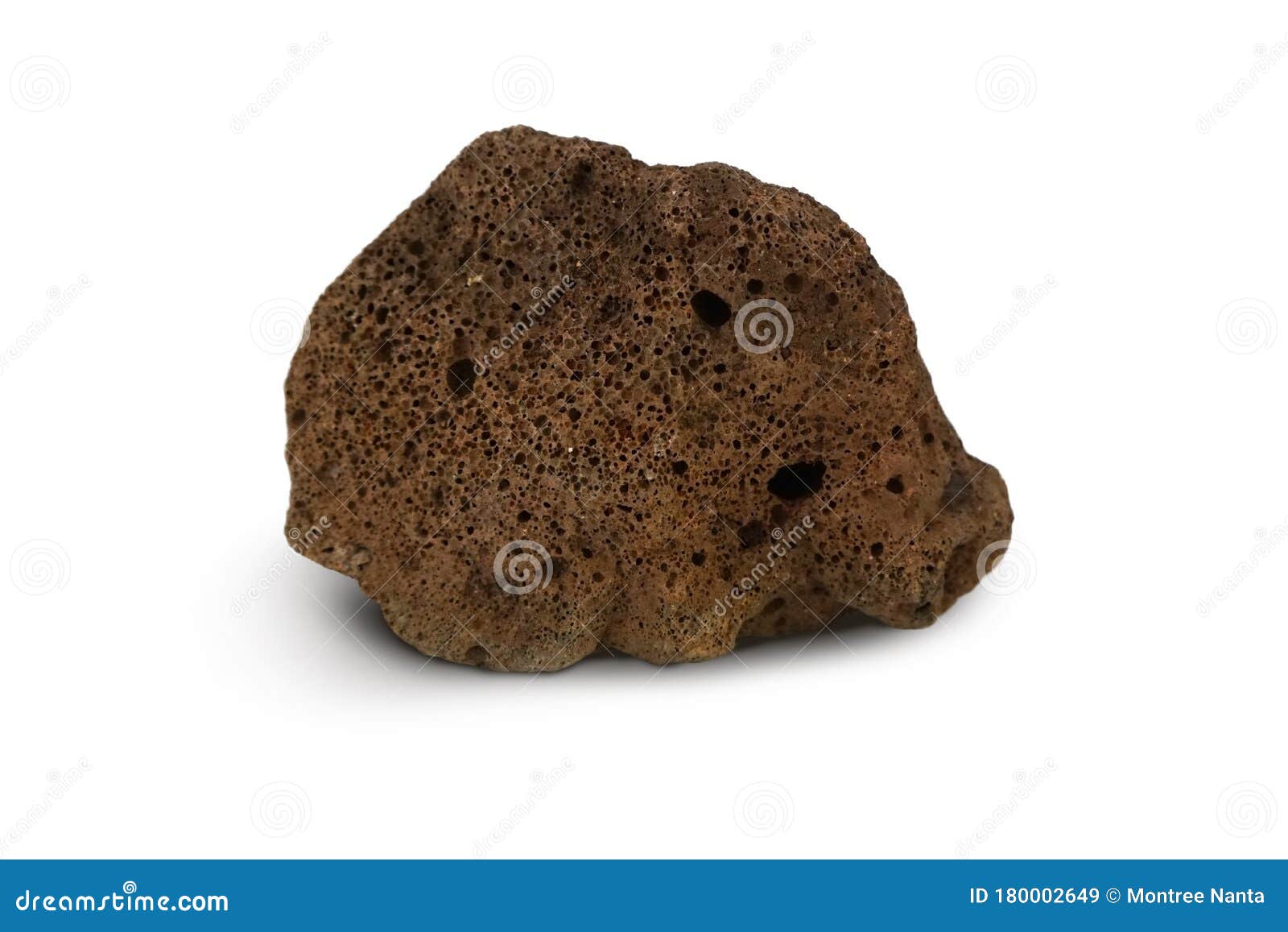 scoria rock on a white background.