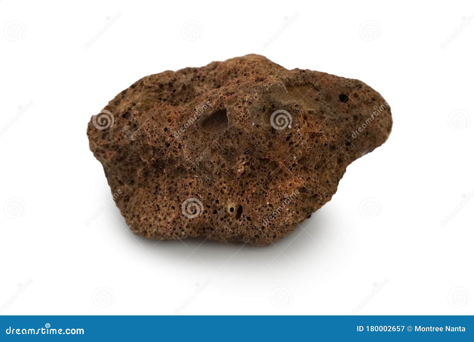 scoria rock on a white background.