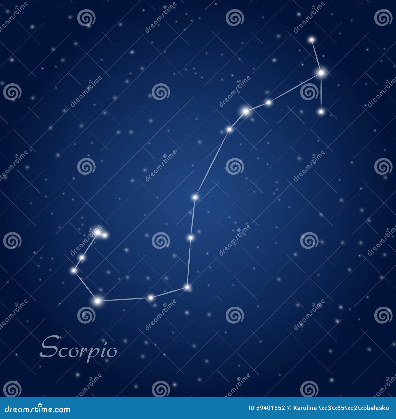 Scorpio Constellation Zodiac Stock Vector - Image: 59401552