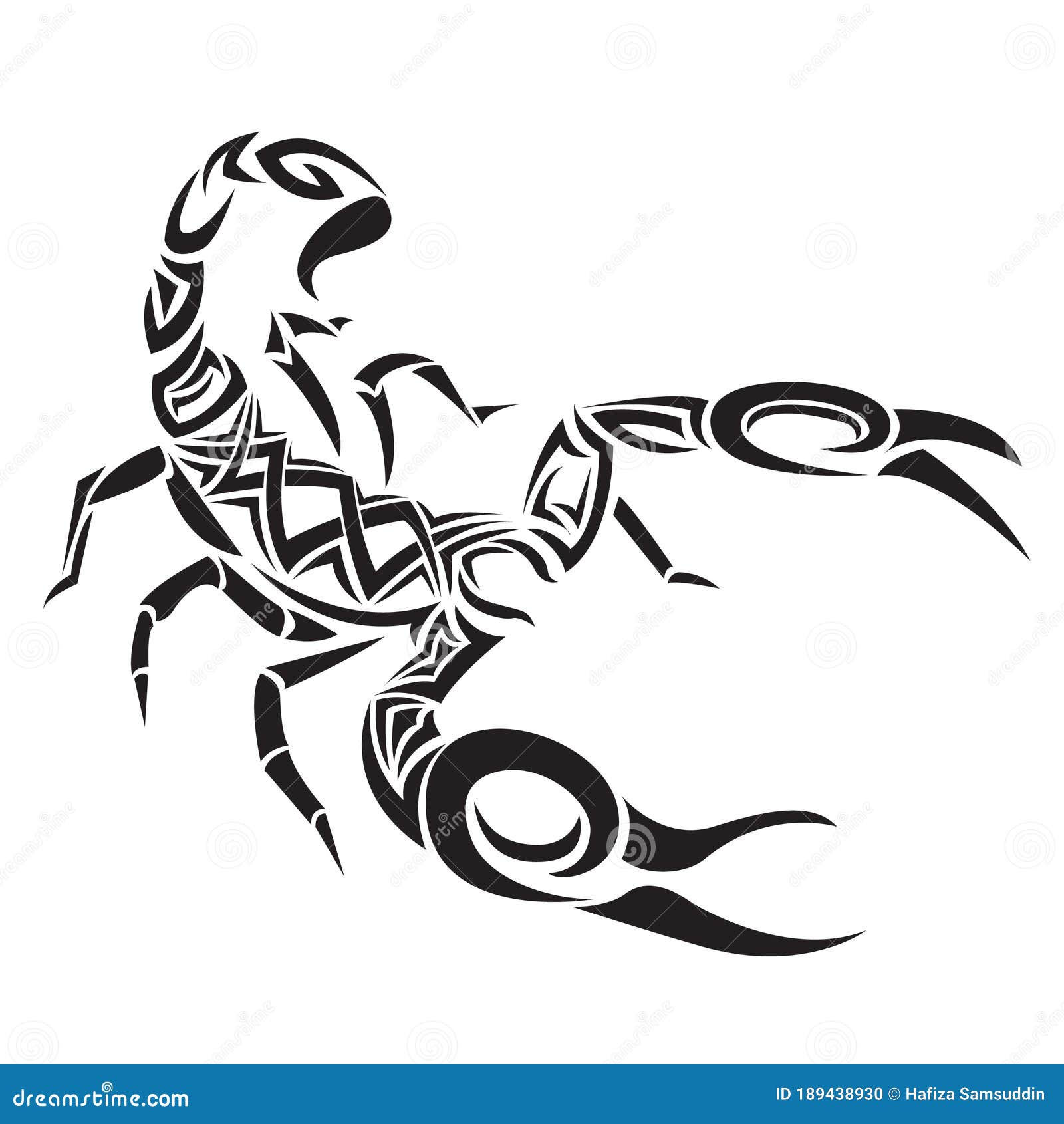 Scorpio Tattoo Maori Tribal Style Horoscope Astrological Zodiac