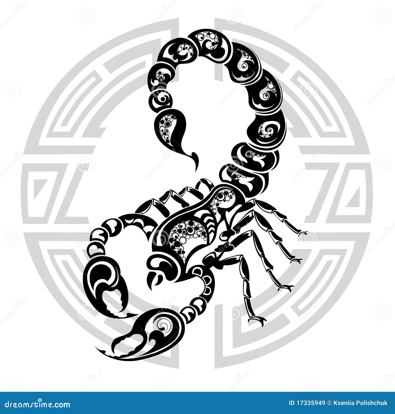 Scorpio Zodiac Sign Stock Vector. Illustration Of Ornament - 17335949