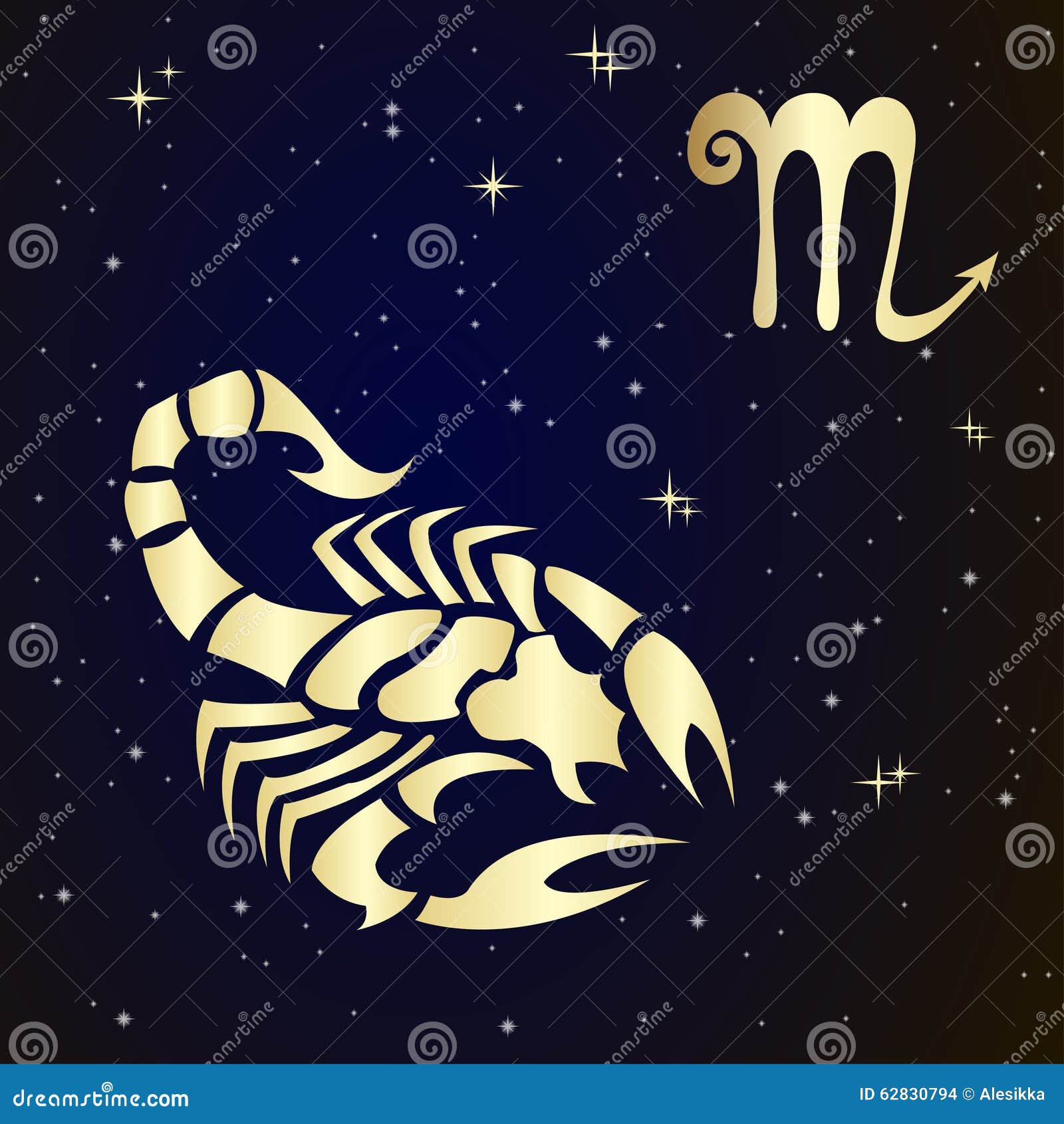 Scorpio zodiac sign stock illustration. Illustration of color - 62830794