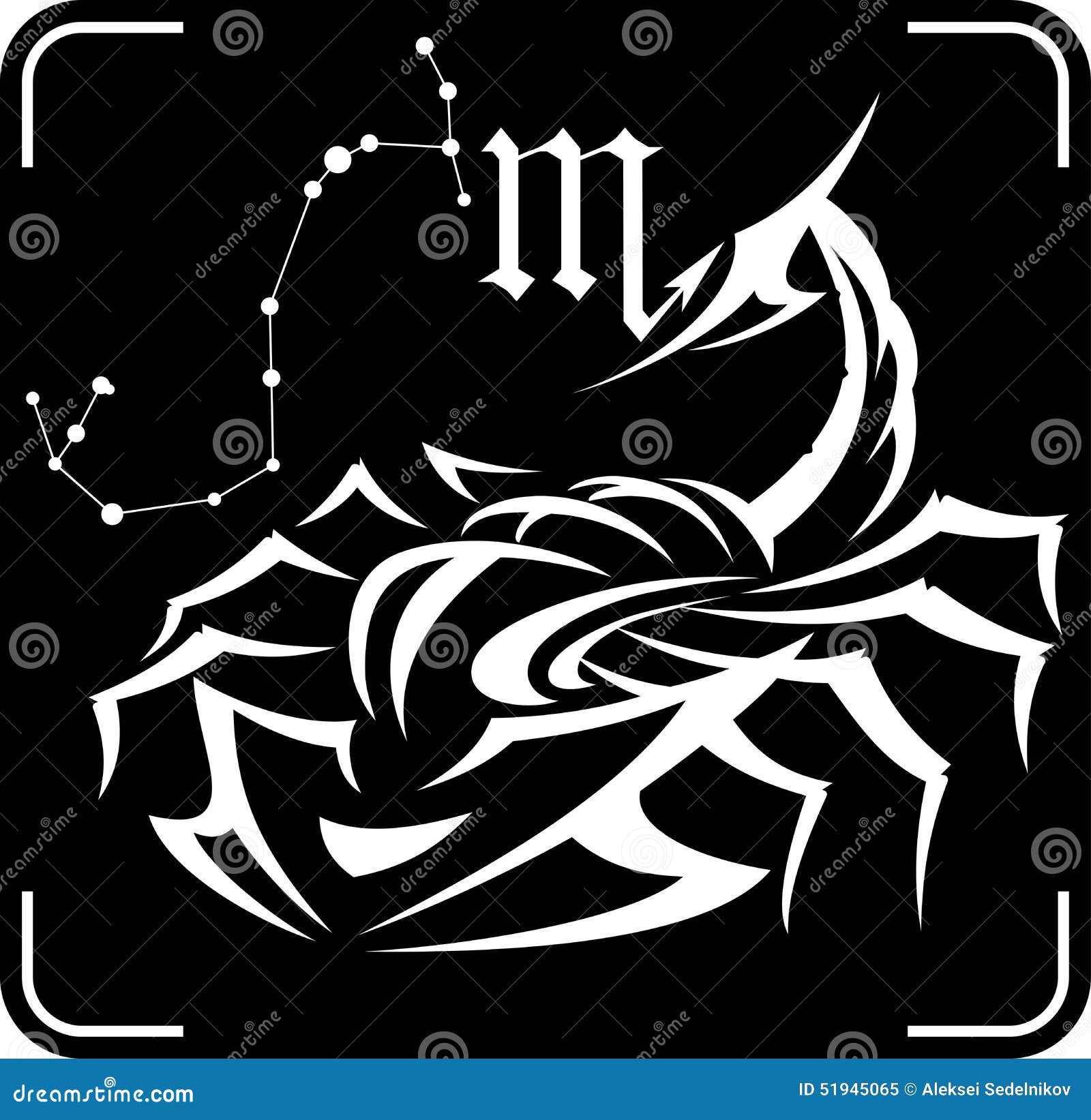 Scorpio Zodiac Sign Vector Illustration Stock Vector - Illustration of ...