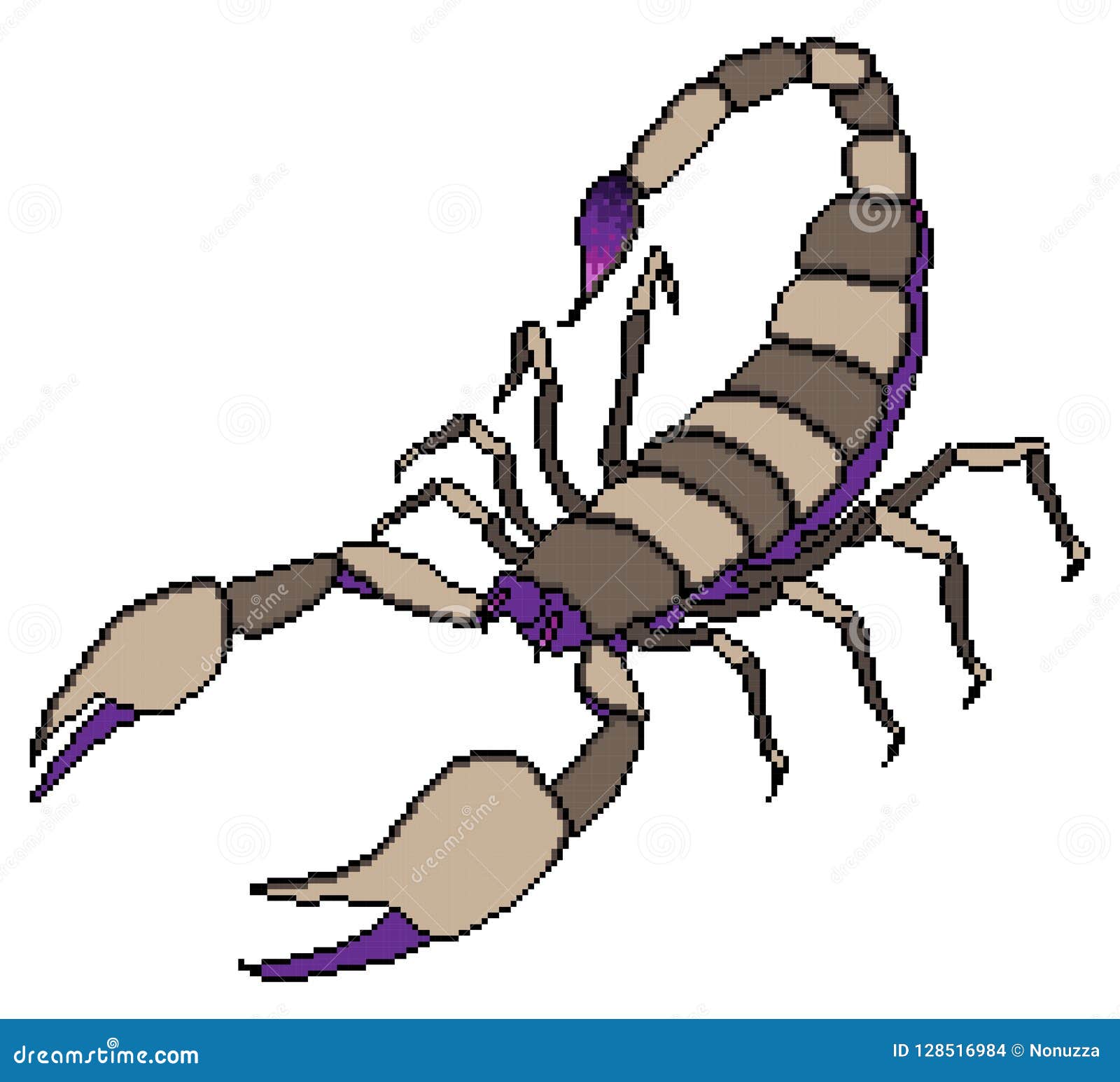 A Scorpion Icon,pixel Art.Concept ,web Design for Print. Stock Vector -  Illustration of vector, animal: 128516984