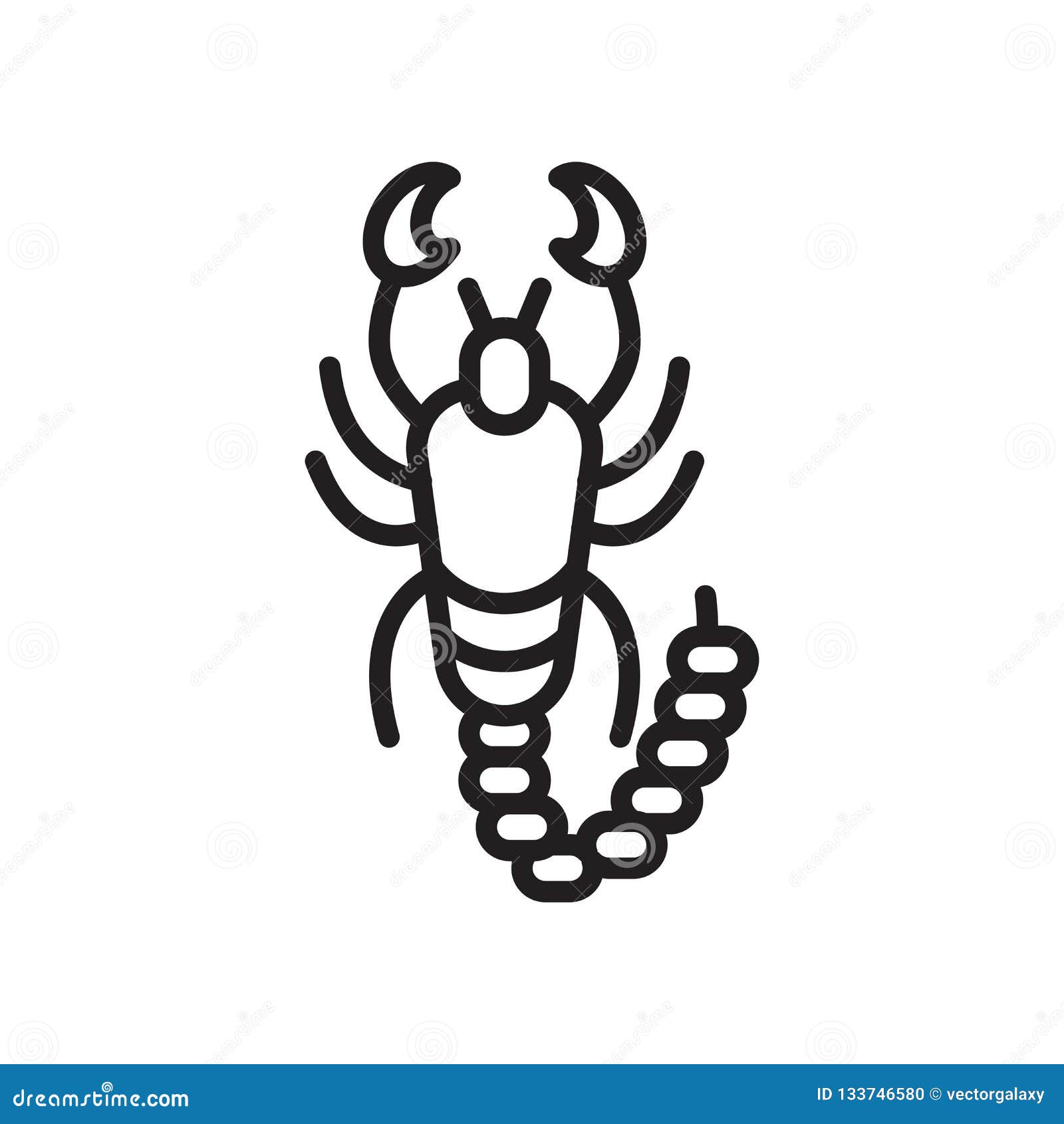 scorpion icon  sign and   on white background, scorpion logo concept