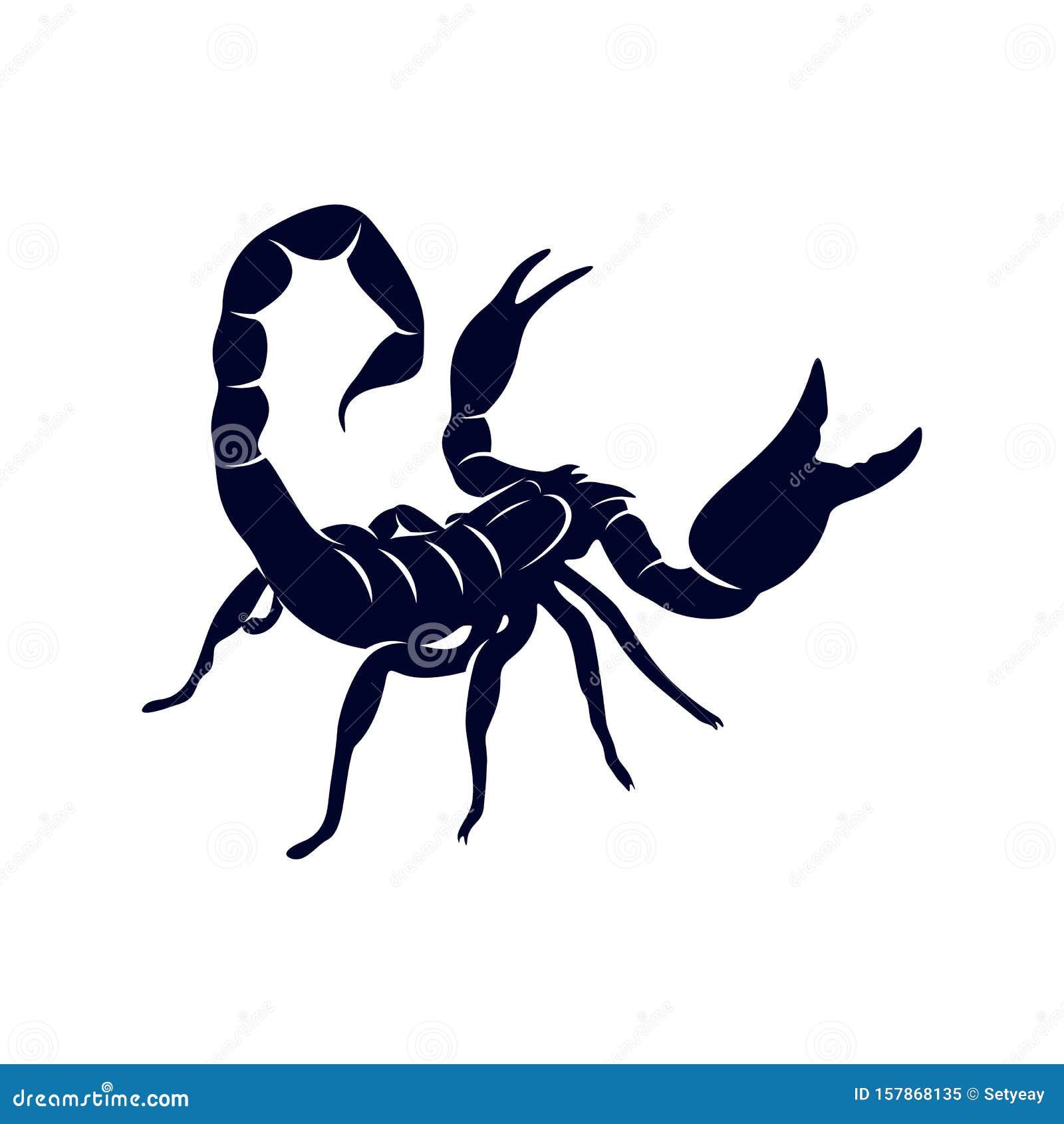 Scorpion logo image for tattoo symbol Royalty Free Vector