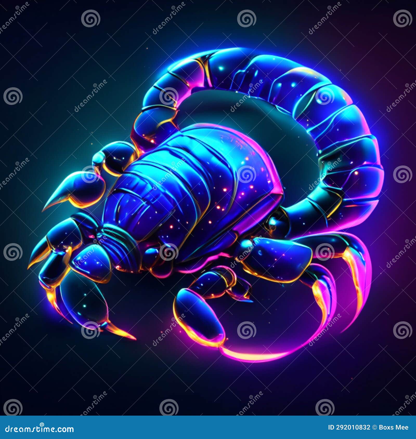 Scorpion Neon Sign. Realistic Illustration of Scorpion Neon Sign for Web  Design Generative AI Stock Illustration - Illustration of decoration, blue:  292010832