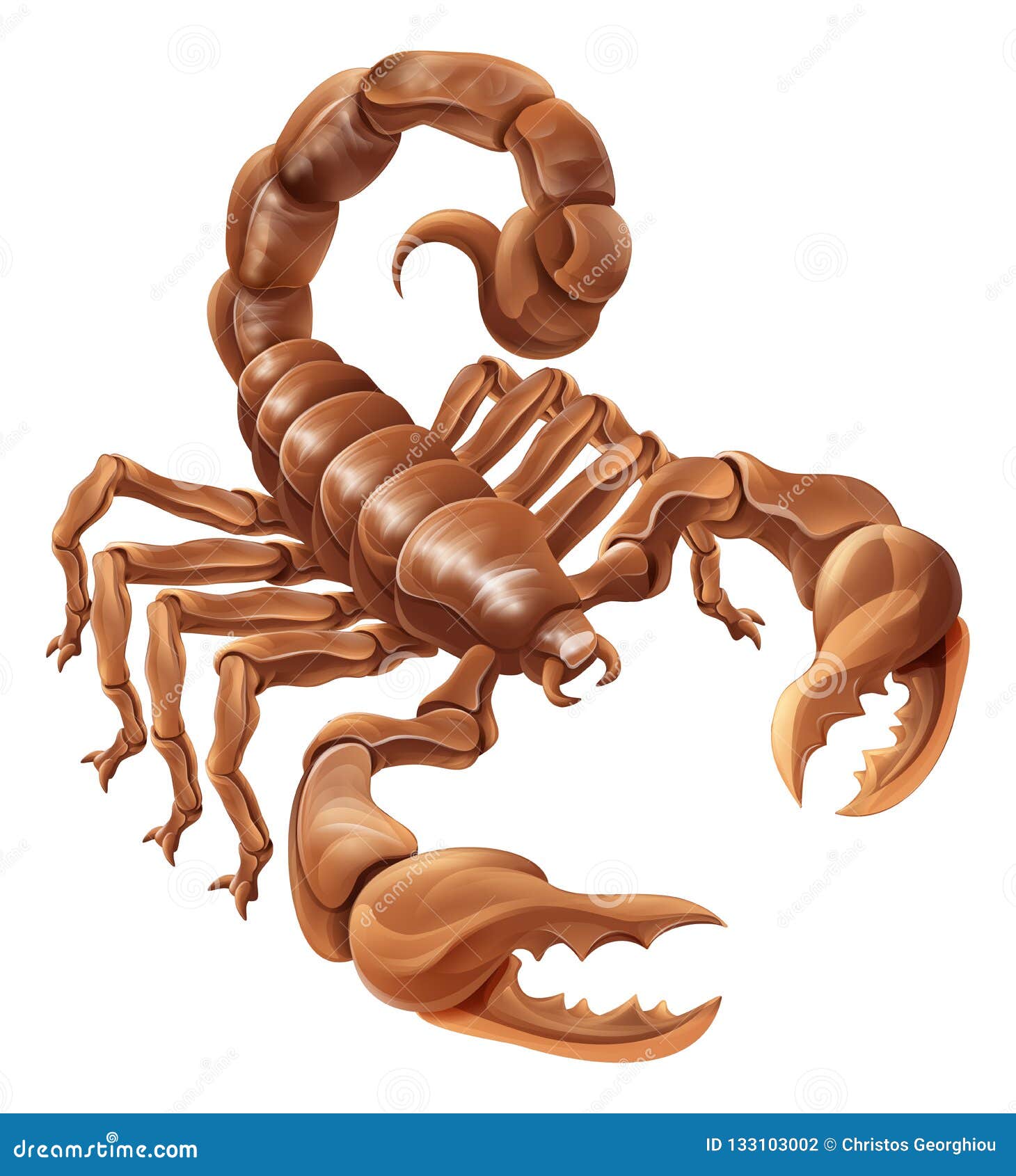 Scorpion Scorpio Zodiac Sign Design Stock Vector - Illustration of crest,  animal: 133103002