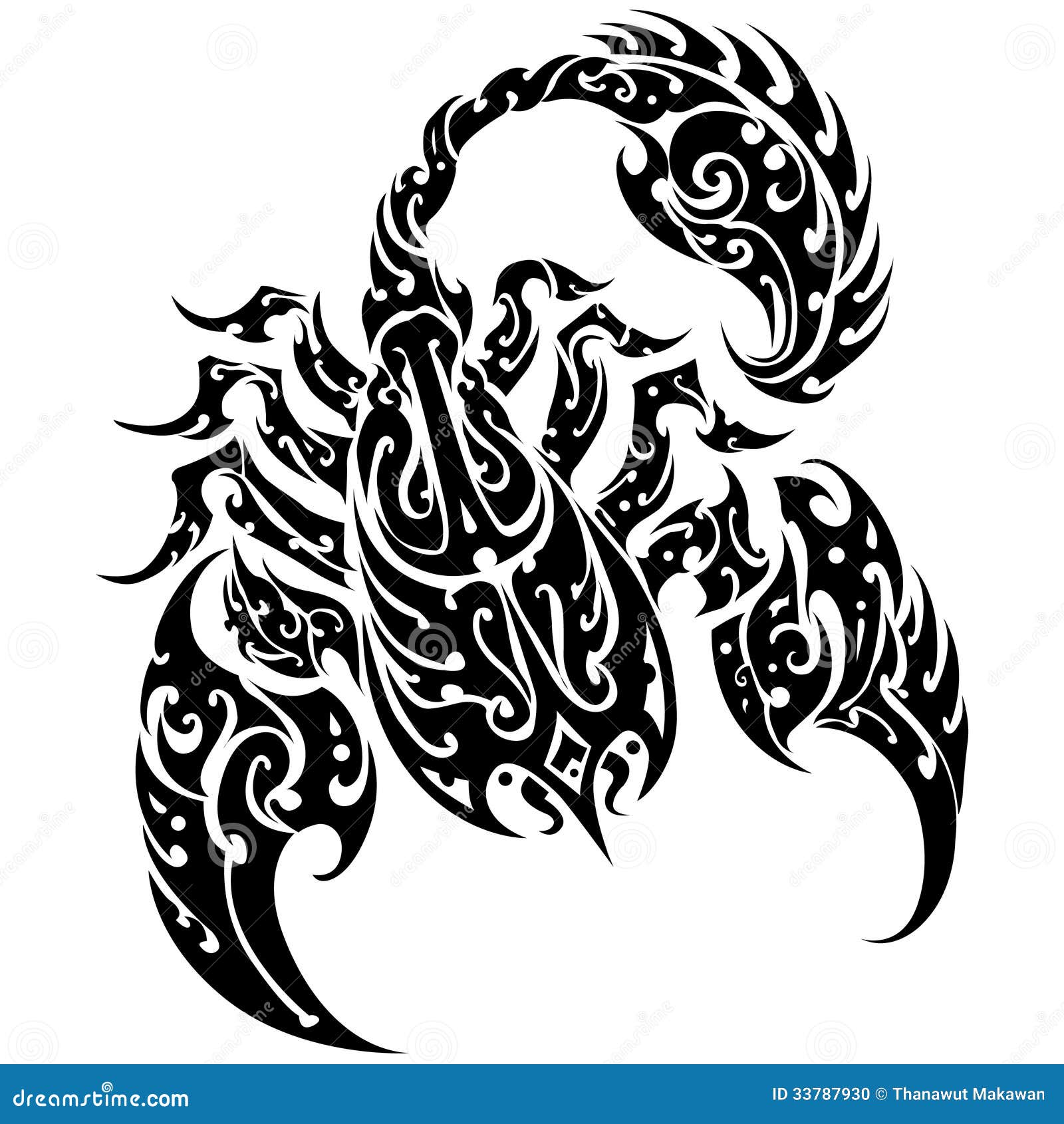 Scorpion Tattoo Vector stock vector. Illustration of ...