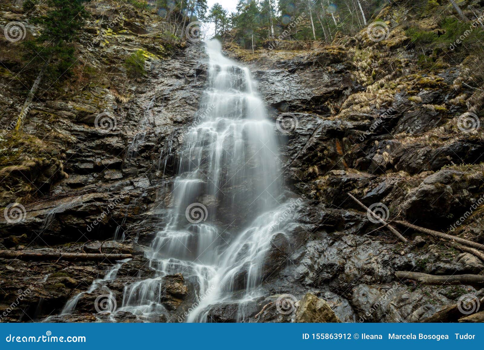 scorus waterfall, valcea county, romania