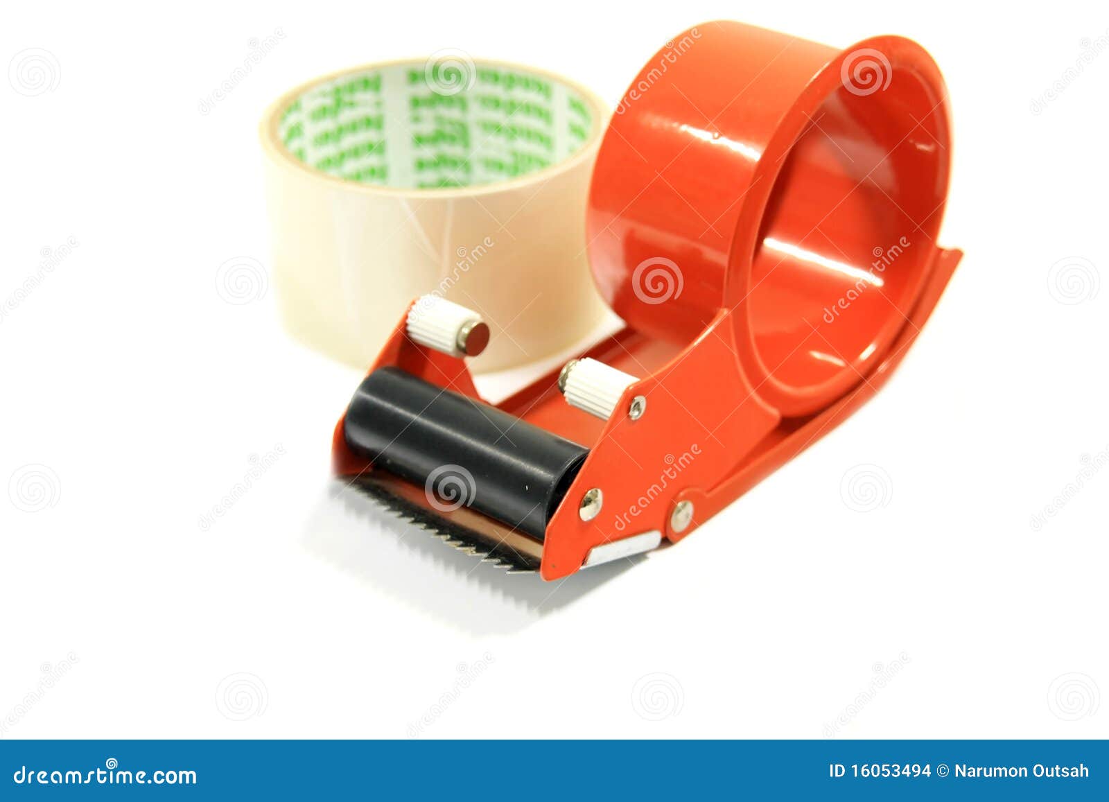 Scotch tape in the holder. stock photo. Image of packaging 16053494