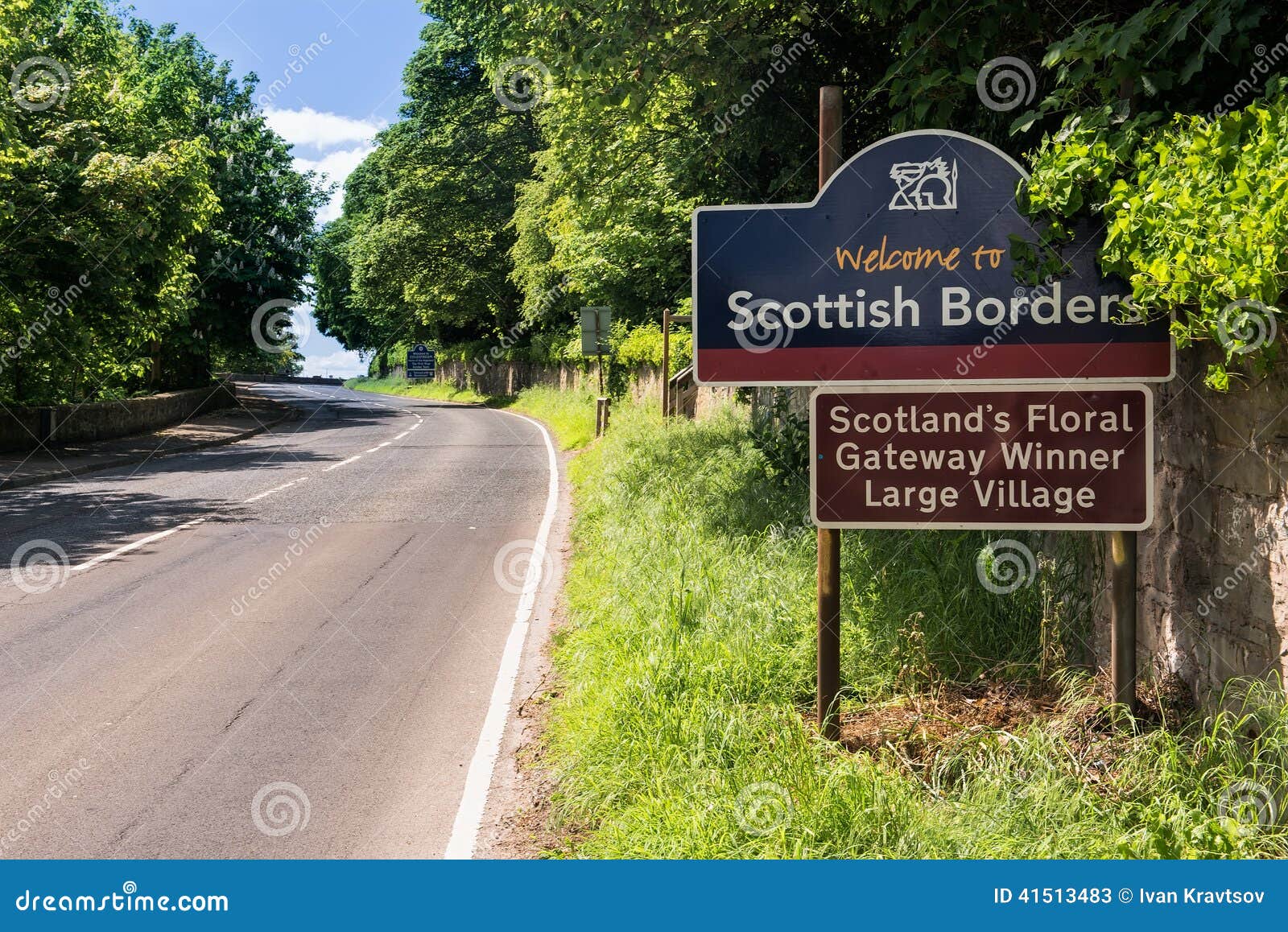 Scotland border stock image. Image of street, england 41513483