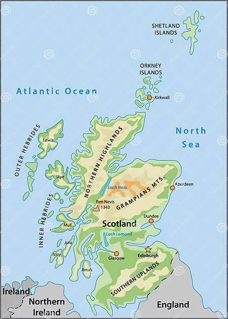 Scotland map stock vector. Illustration of geographical - 10238984