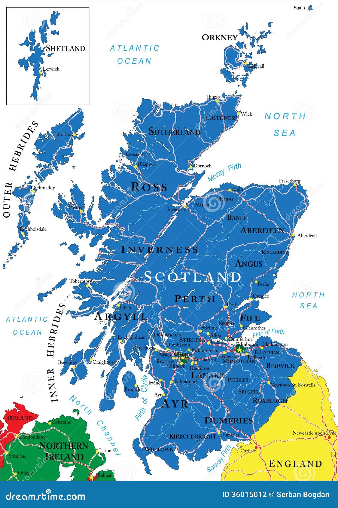 Scotland Map Stock Photography - Image: 36015012
