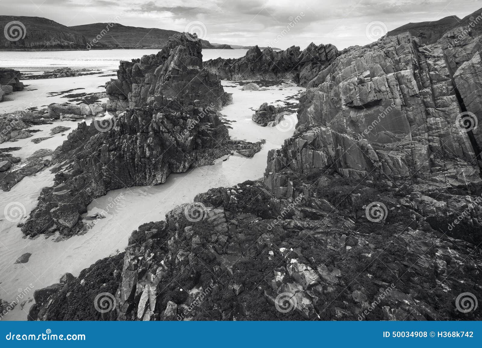 Scottish Landscape Coastline and Beach. Highlands Stock Photo - Image ...