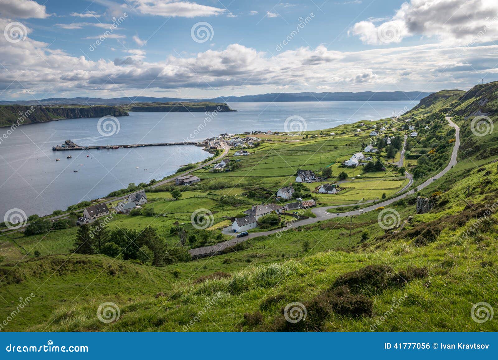 Scottish Village Near the Coast Stock Photo - Image of highlands, isle ...