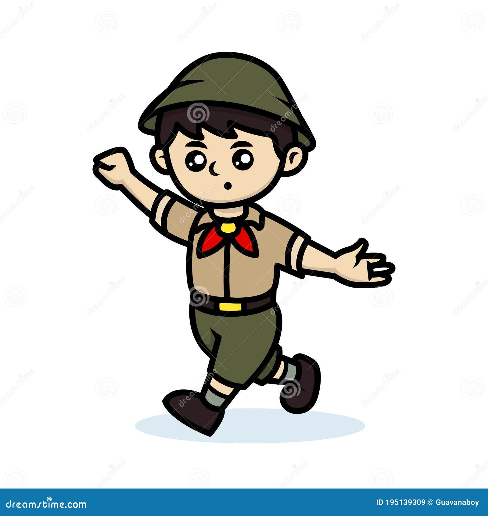 Cute and Simple Boy Scout Kids Mascot Logo Design Illustration Stock Vector  - Illustration of friends, american: 195139309