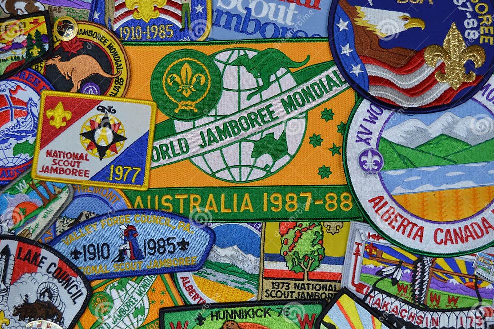 Scout Jamboree Patches editorial stock image. Image of jamboree 50357194