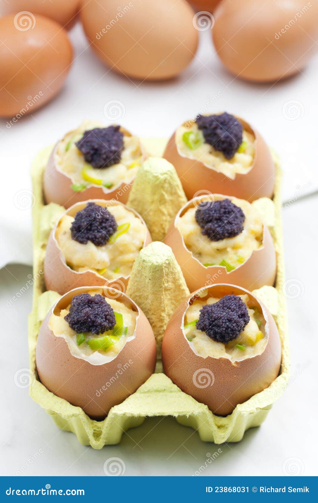 Scrambled eggs stock image. Image of close, black, cuisine - 23868031