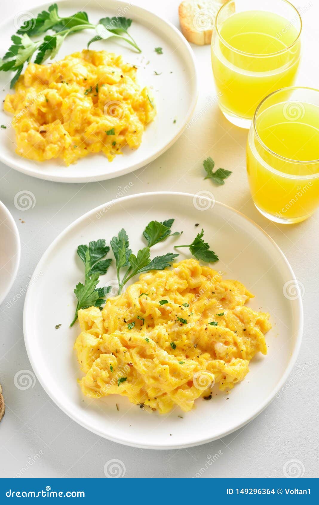 Scrambled Eggs for Breakfast Stock Photo Image of cooked, fresh