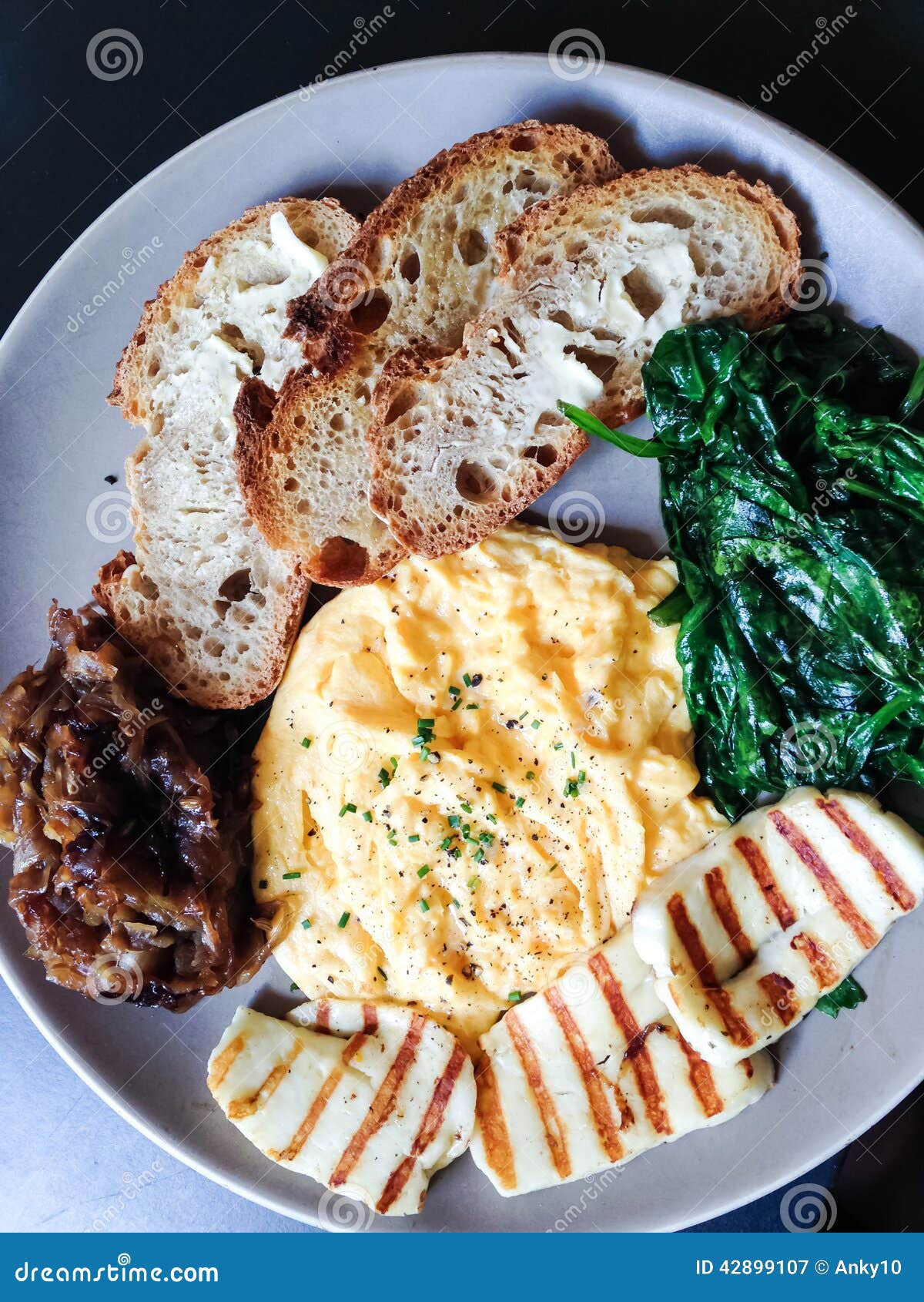 Scrambled eggs brunch stock image. Image of dairy, ingredient - 42899107