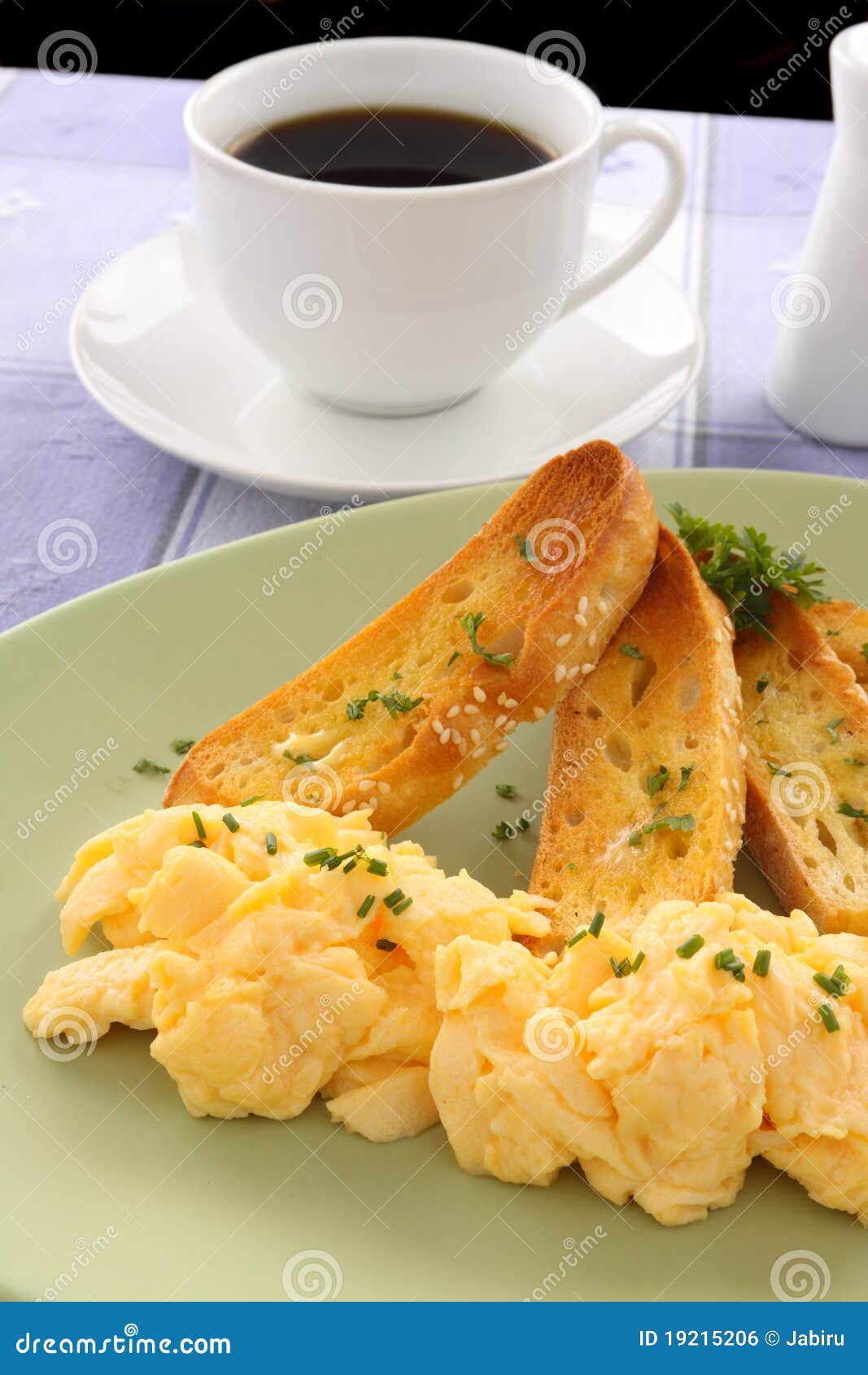 Scrambled Eggs and Coffee stock photo. Image of flavor 19215206