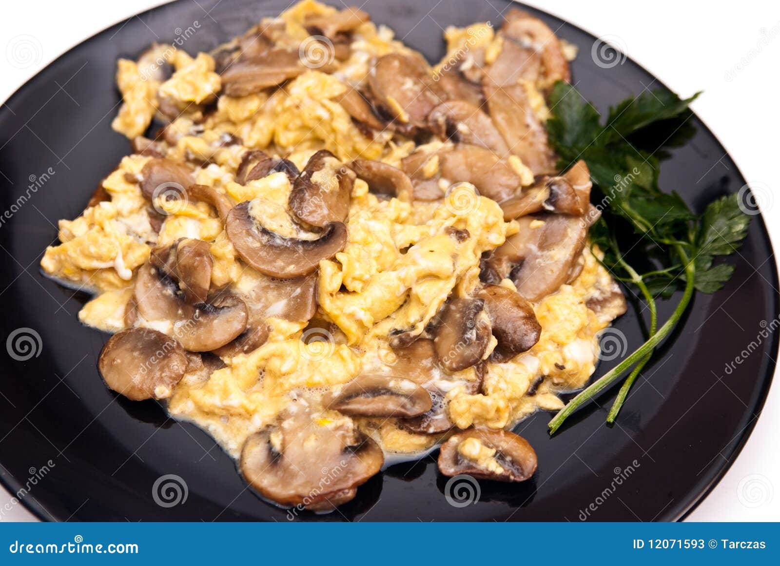 Scrambled Eggs with Mushrooms Stock Image - Image of lunch, organic