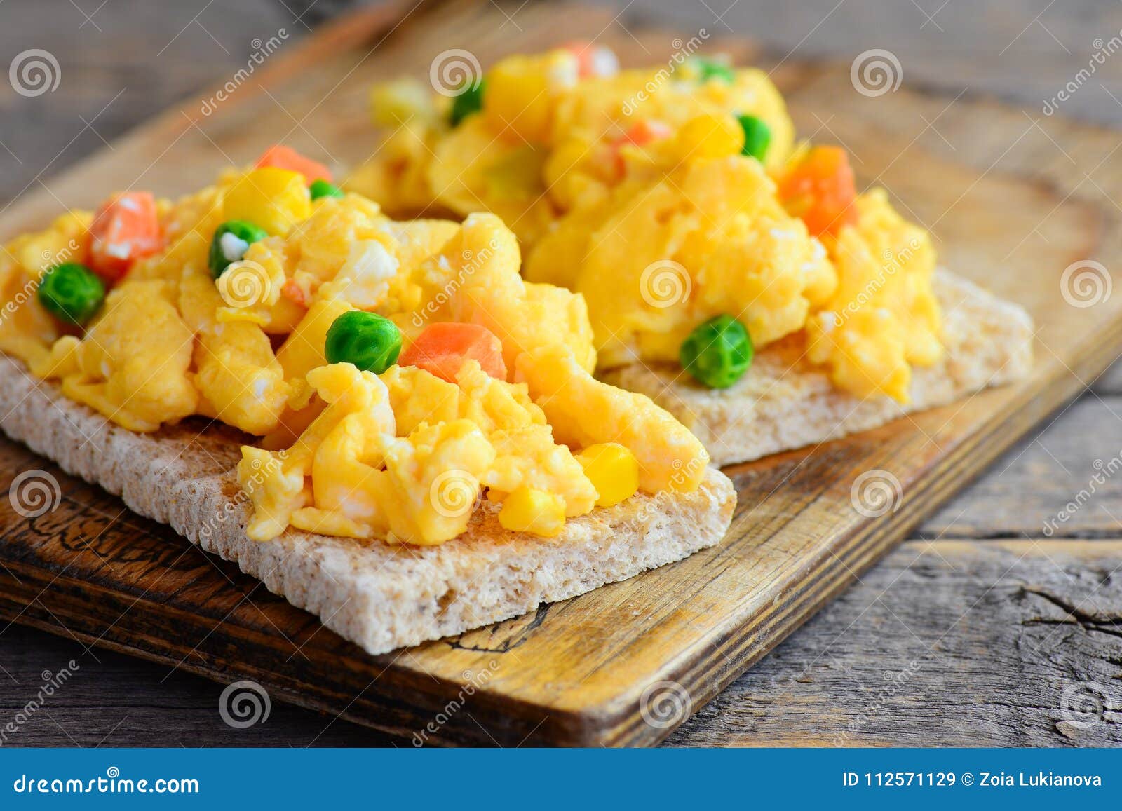Scrambled Eggs Omelette. Homemade Scrambled Eggs Omelette with
