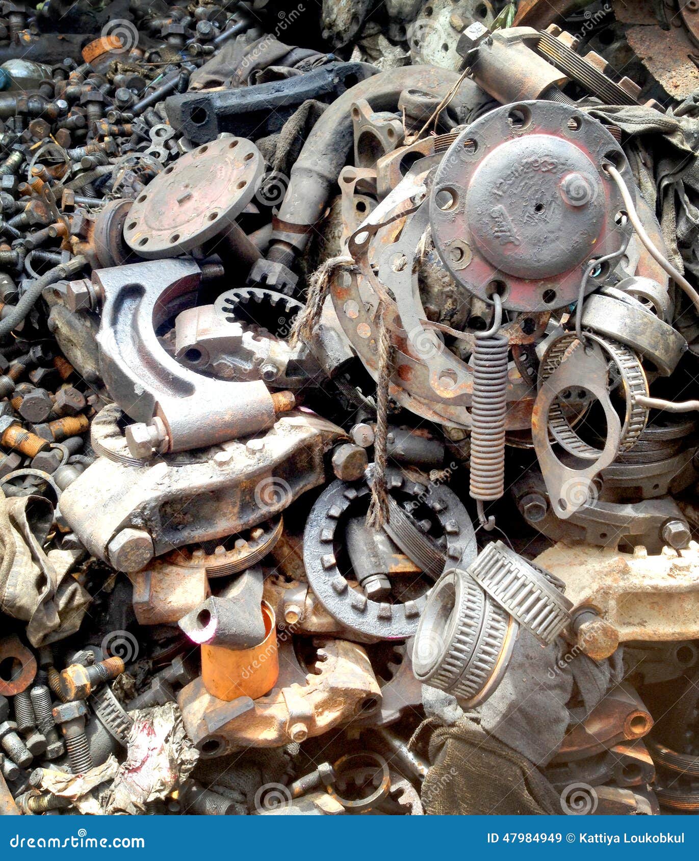 scrap iron pile, remnant of iron texture