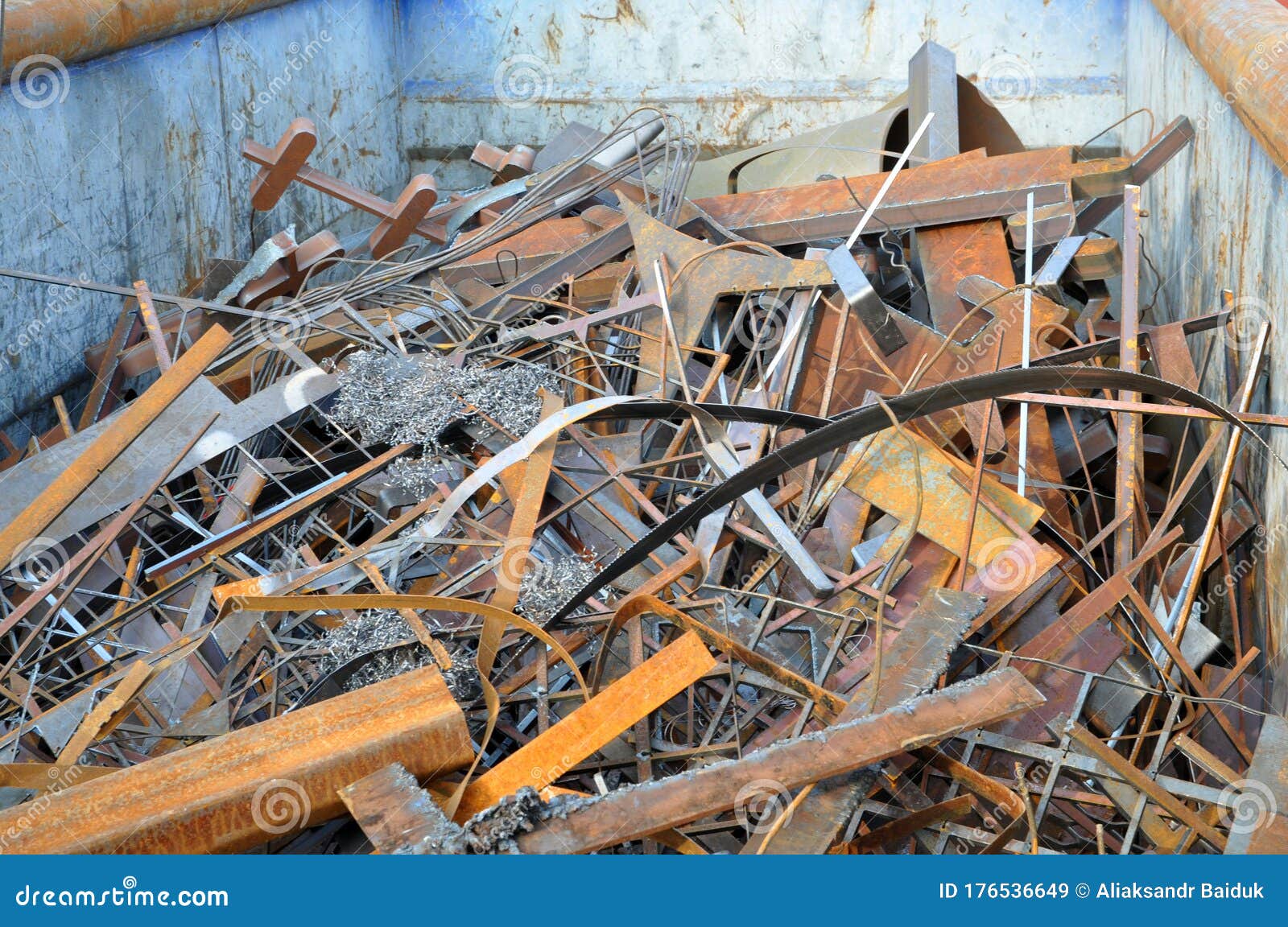 Scrap Metal Collection at a Metal Processing Plant. Secondary Material