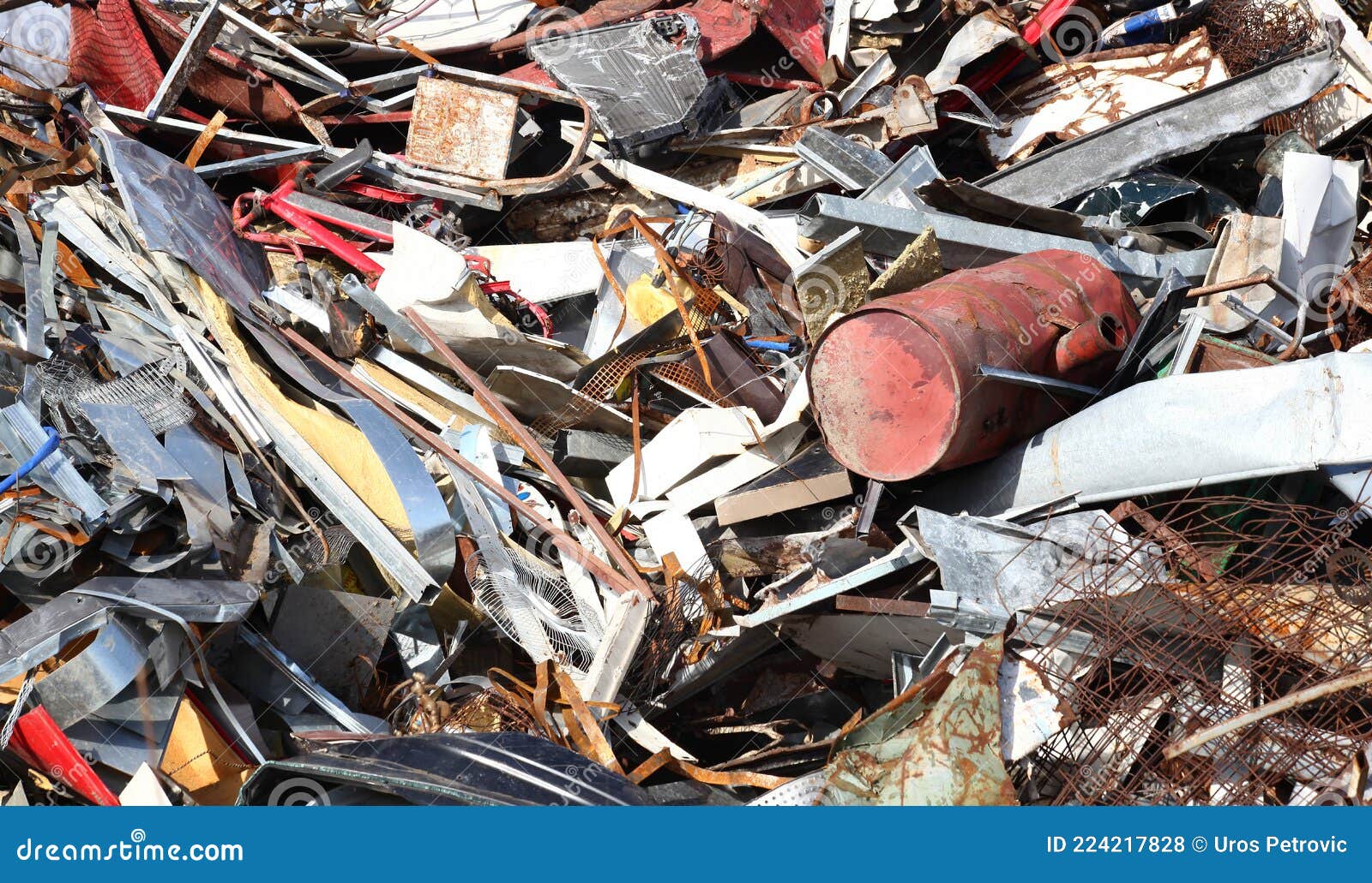Scrap Metal Pile Junk Yard Waste for Recycling Stock Photo Image of junk, dump 224217828
