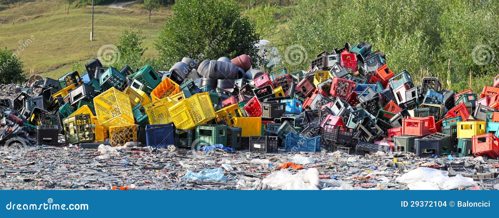 Scrap yard plastic stock photo. Image of crates, factory 29372104