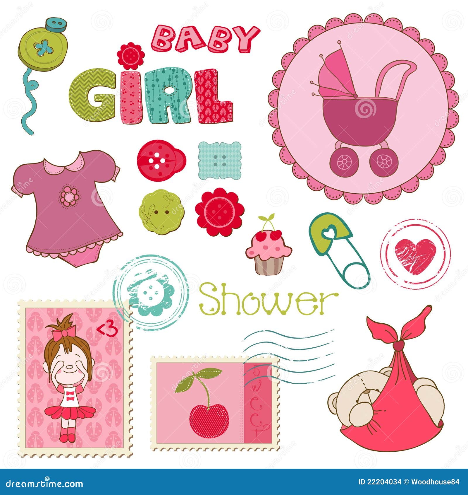 cute vector girl sticker Shower Baby 22204034 Images Set Stock Scrapbook Image: Girl cute vector girl sticker Shower Baby 22204034 Images Set Stock Scrapbook Image: Girl