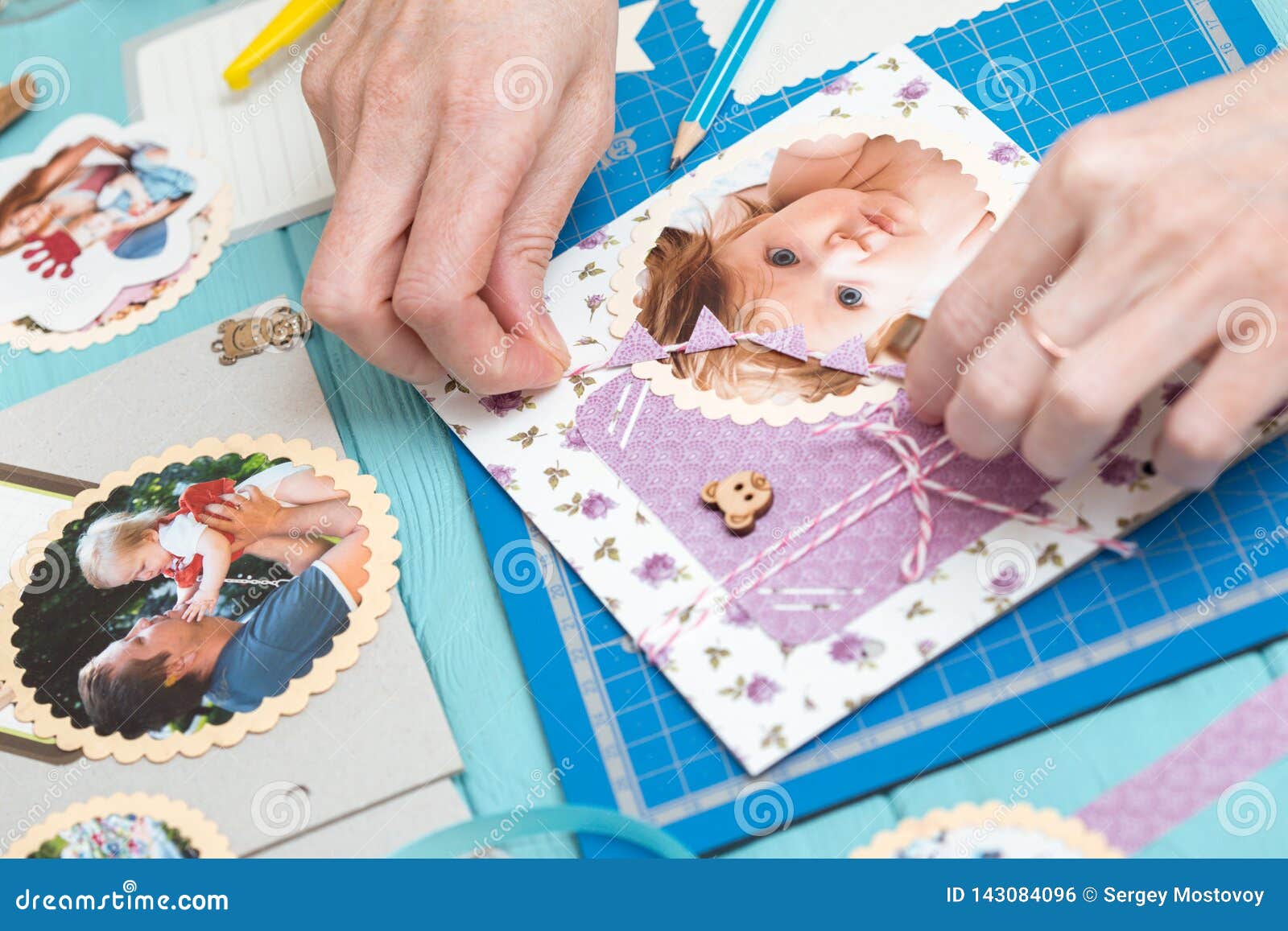 Process of Creating a Childrens Album Stock Photo Image of making