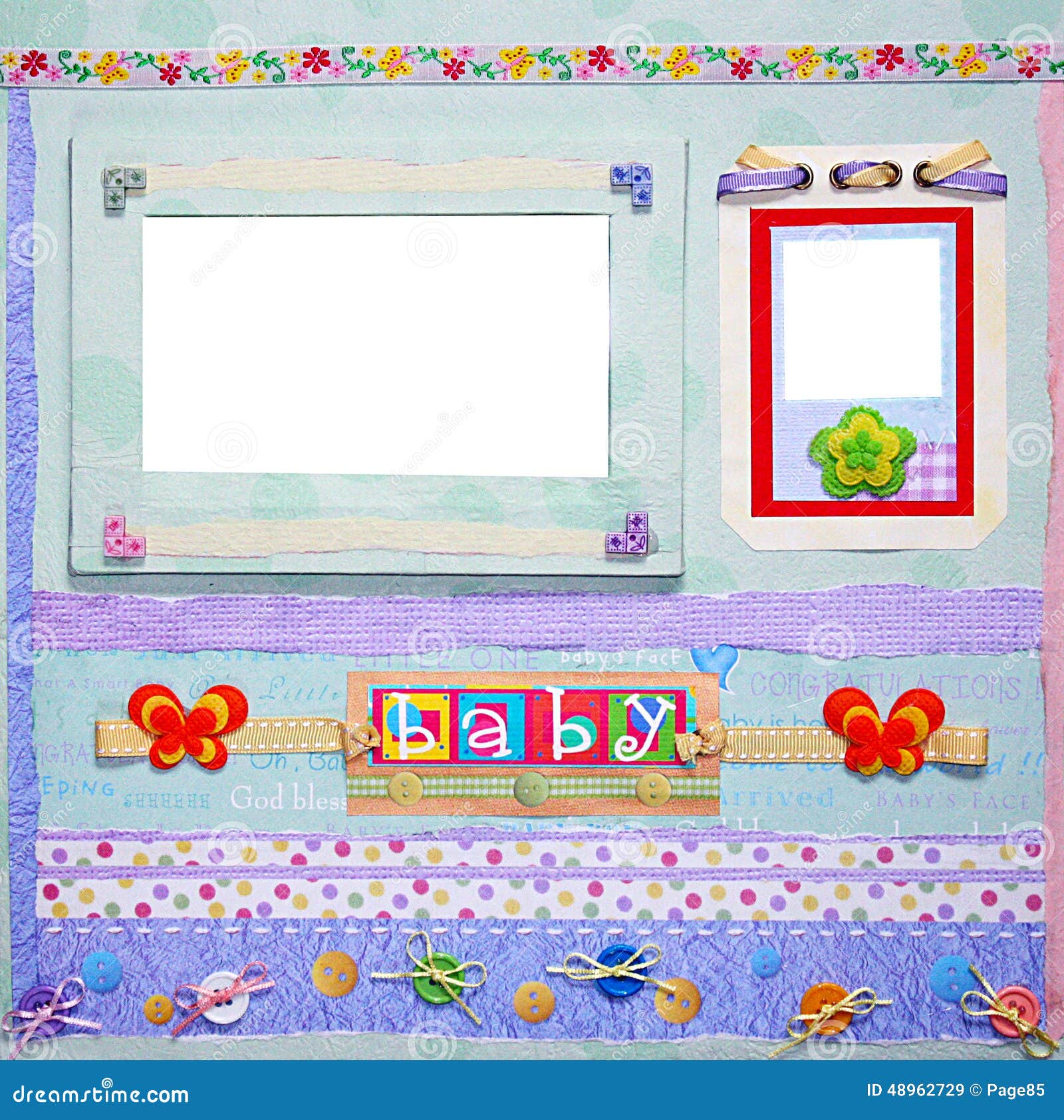 Scrapbook cover design stock illustration. Illustration of objects